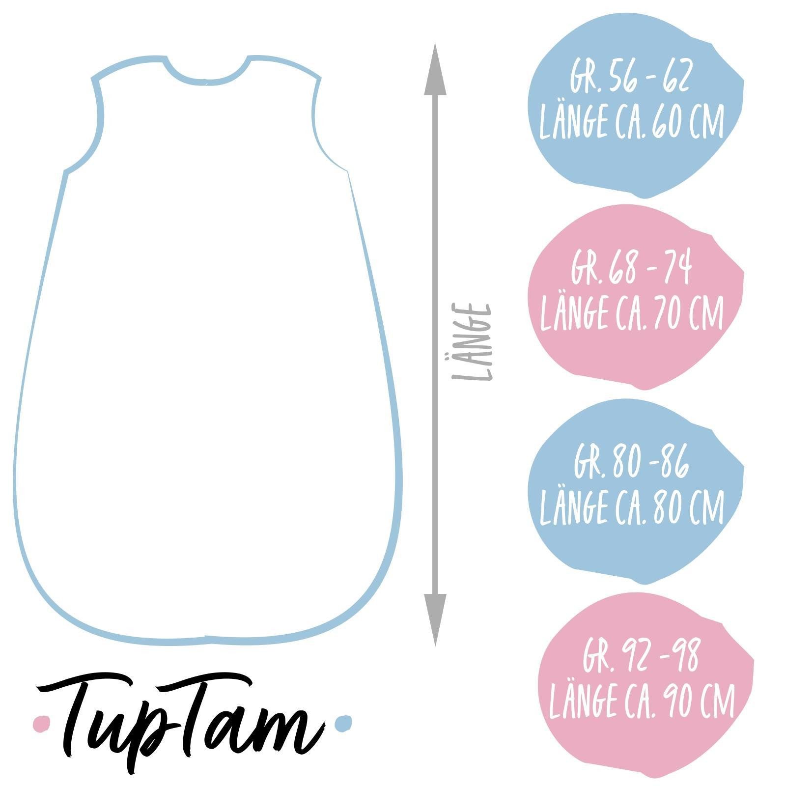 TupTam Babyschlafsack 2.5 TOG Seitlicher Reißverschluss Ärmellos