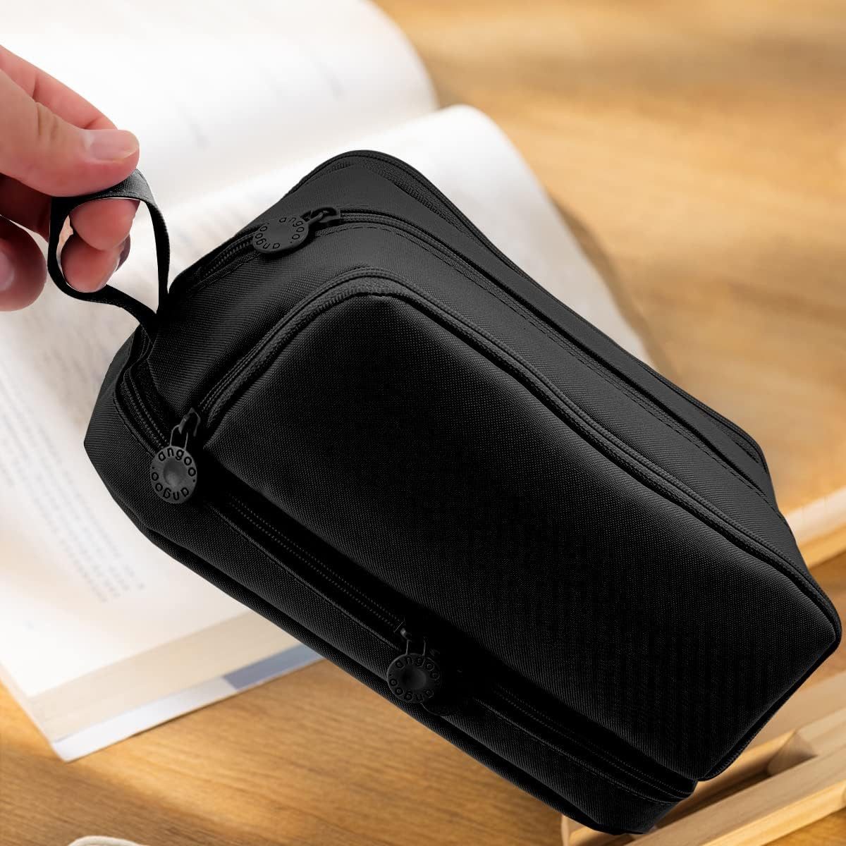 Agger Federmäppchen Große Kapazität, Mäppchen Federtaschen Etui Stifte 4 Fächer – Bild 3 von 4