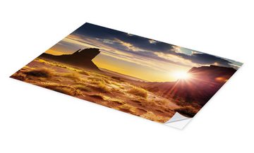 Posterlounge Wandfolie Editors Choice, Sonnenuntergang an den Schwestern in Monument Valley, USA, Fotografie