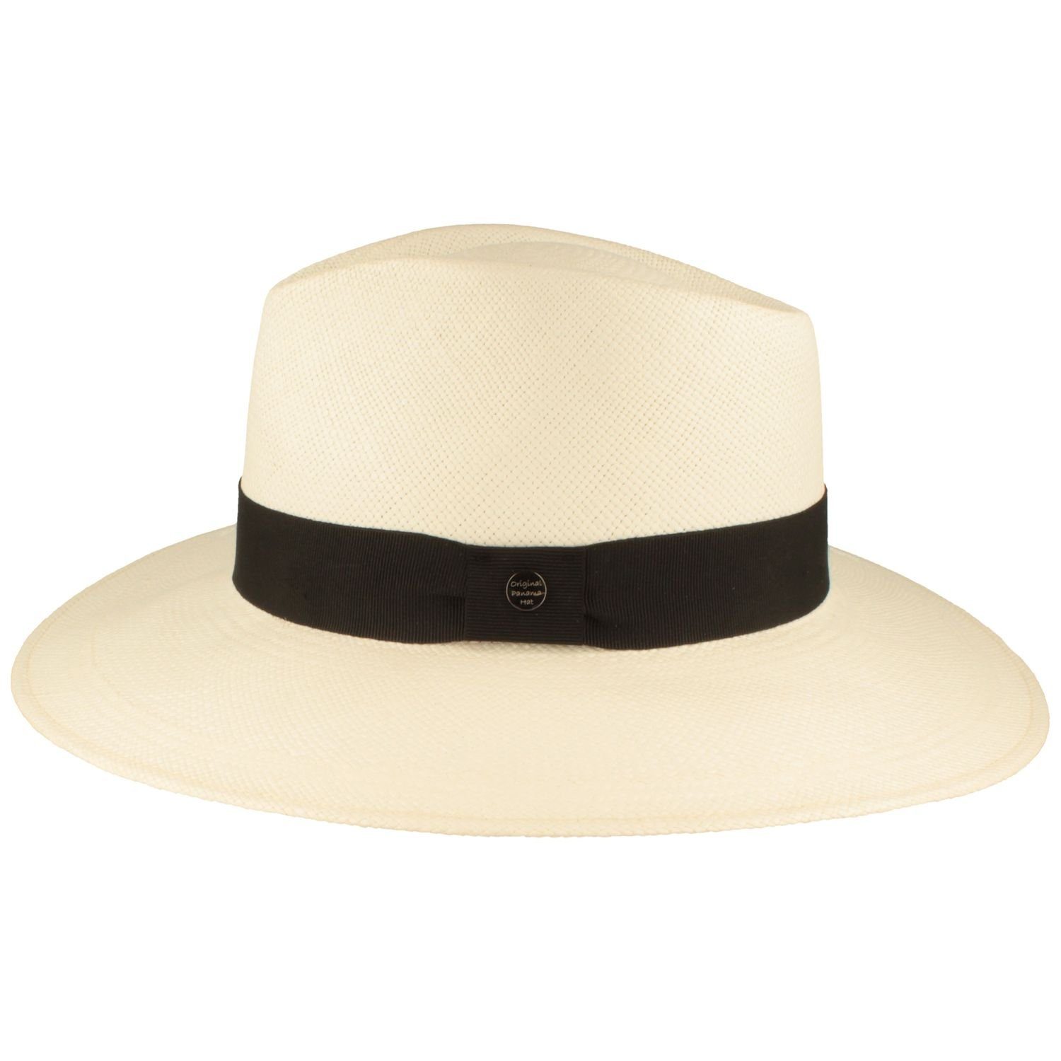 Breiter Strohhut Extra Panama 10 sz mit weiß/ breiter Schutz 50+UV originaler Hut Traveller BD