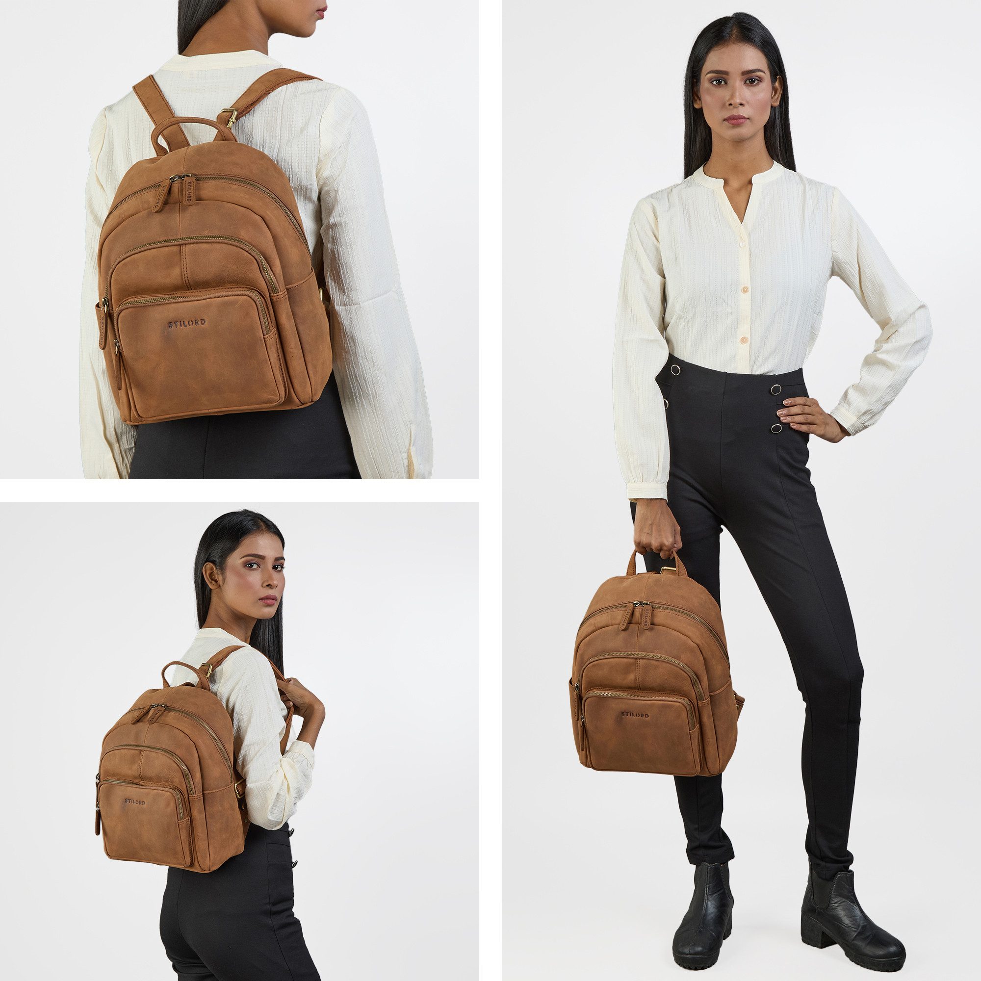 STILORD Cityrucksack "Bea" Lederrucksack Damen Echtleder günstig online kaufen