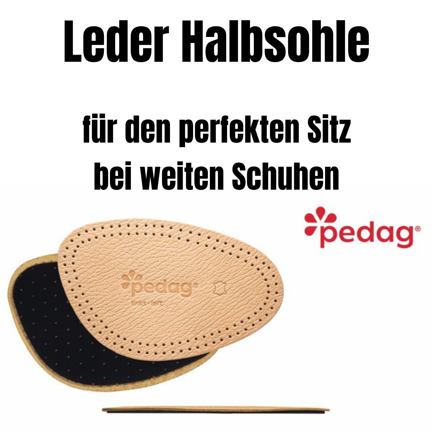 Pedag Einlegesohlen Pedag Halbsohle, echt Leder
