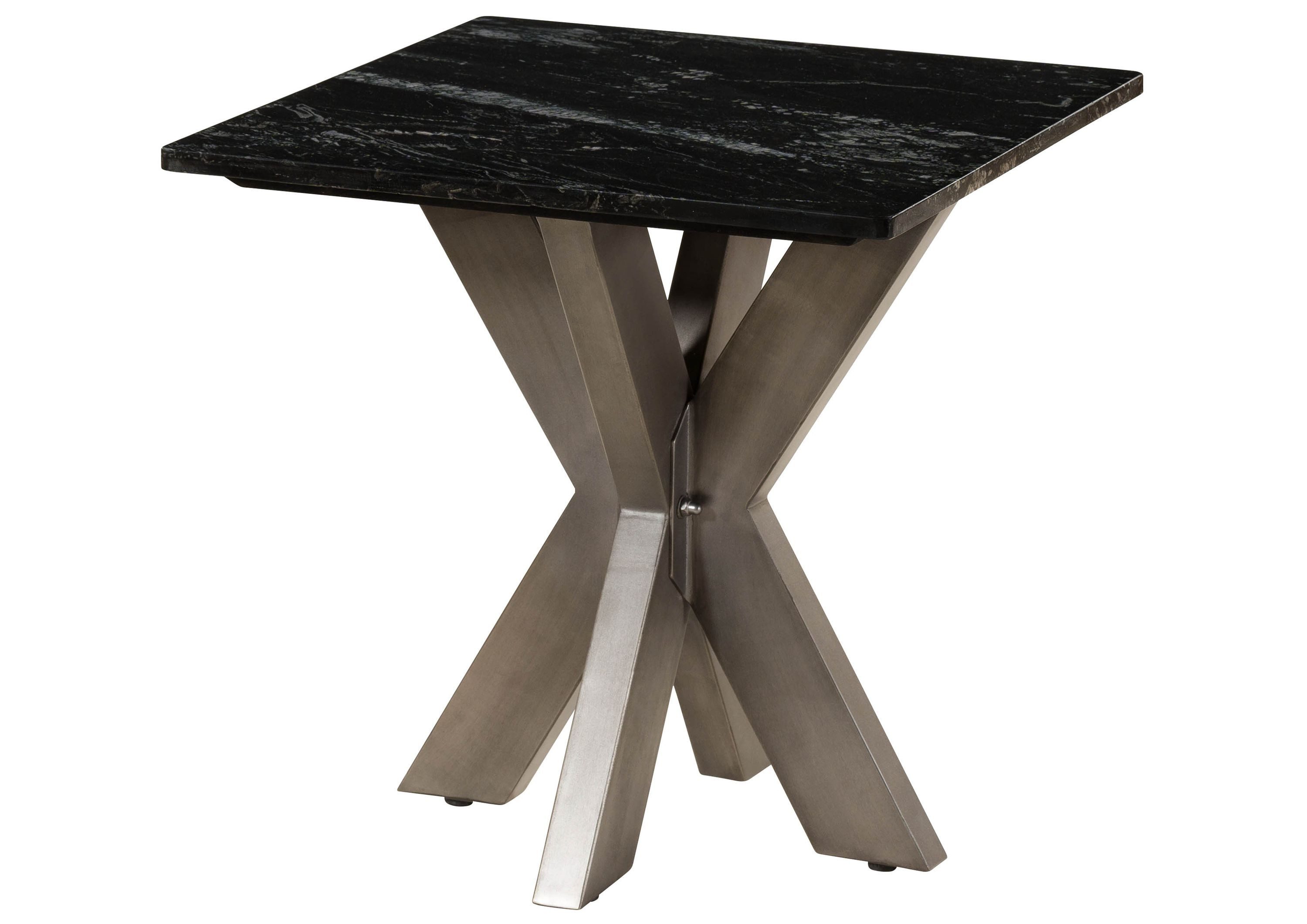 Massivmoebel24 Couchtisch BARCELONA Marmor schwarz (Marmor teilmontiert 28 kg BARCELONA #405), 55x55 cm schwarz