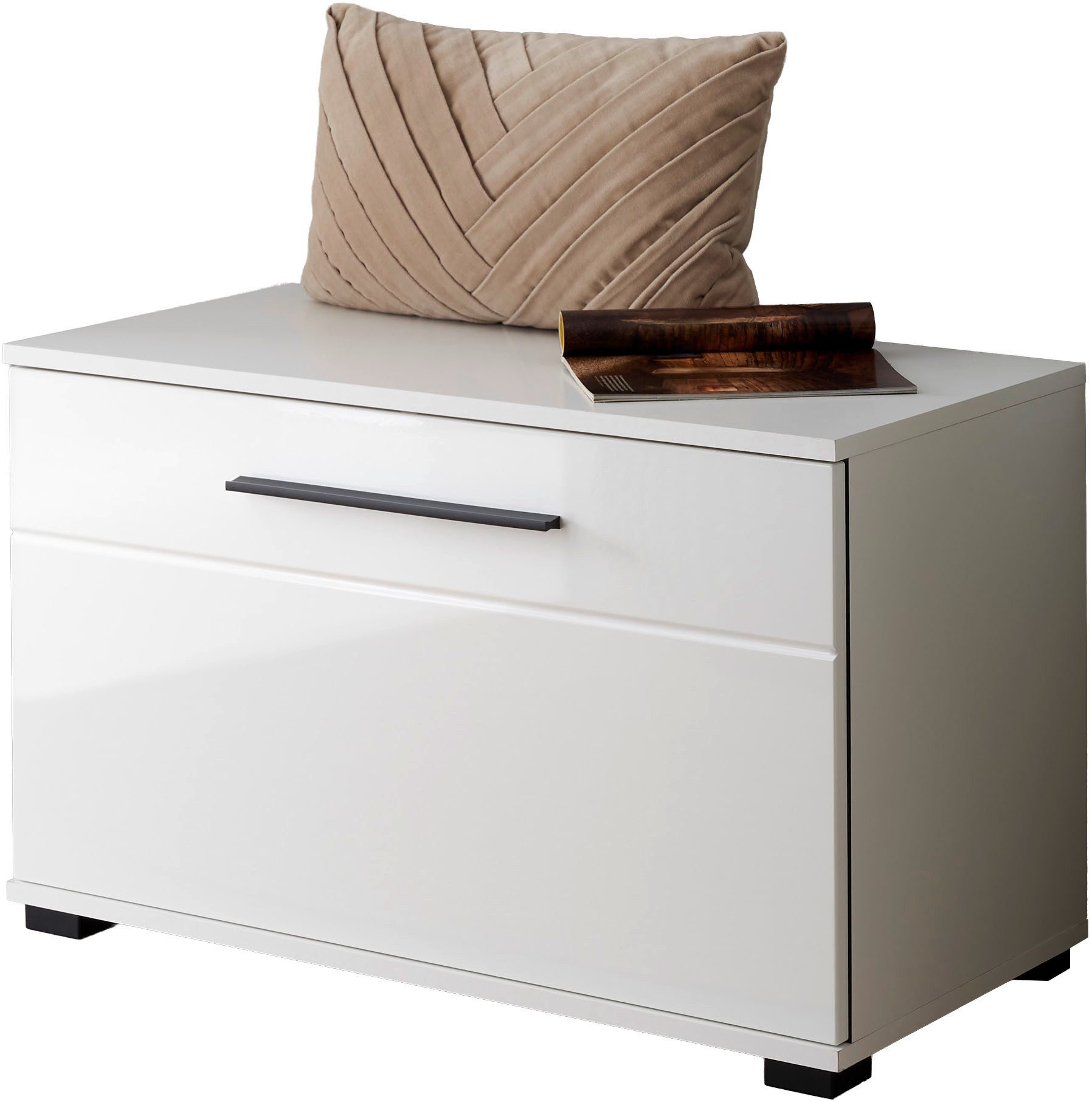 Home affaire Schuhbank Cantara, Garderobenbank mit Klappe, Sitzbank in zwei Farben, ausreichend Stauraum, Platz für ca. 6 Paar Schuhe, 80 cm breit