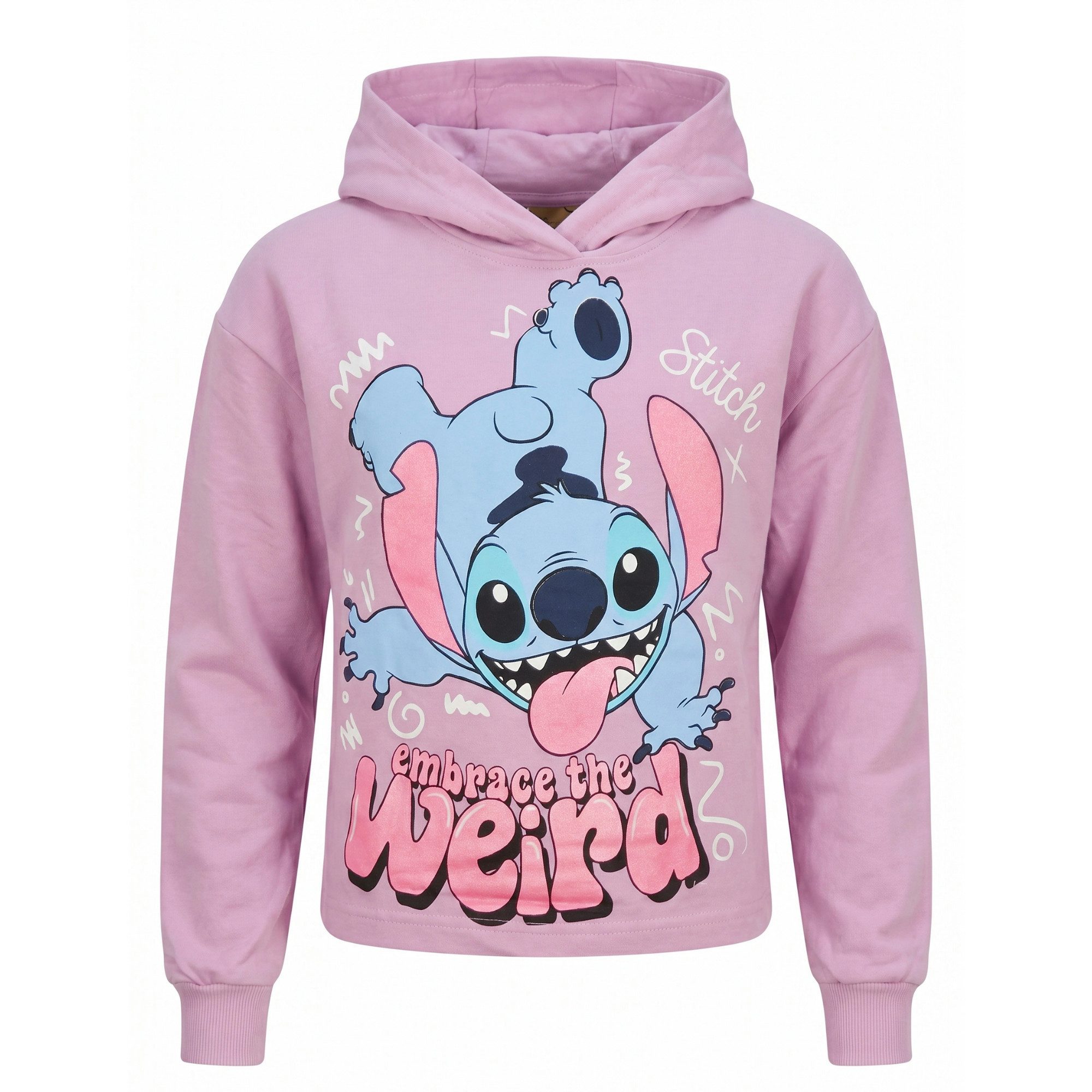 Disney Hoodie Disney Lilo u Stitch Mädchen Hoodie Kapuzenpullover Pullover 100% Baumwolle, Gr. 134 bis 176