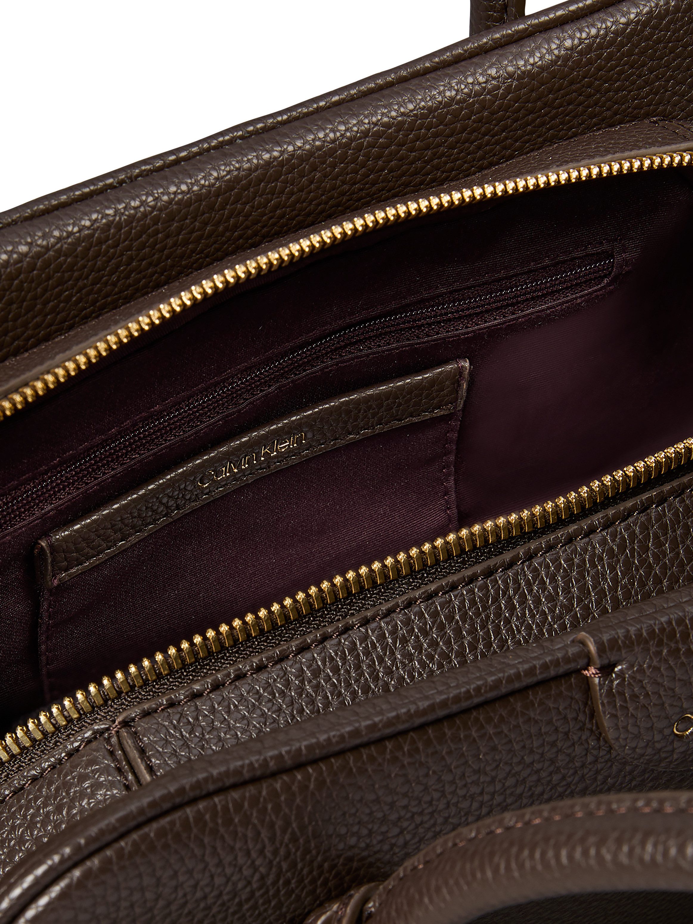 Calvin Klein Schultertasche EMBLEM TRIO PEBBLE SHOULDER BAG, Henkeltasche, Handtasche mit Schmucklogo