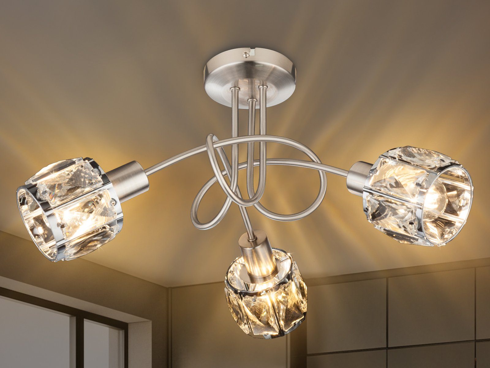 GLOBO LIGHTING LED Deckenleuchte, Dimmfunktion, LED wechselbar, warmweiß, a günstig online kaufen