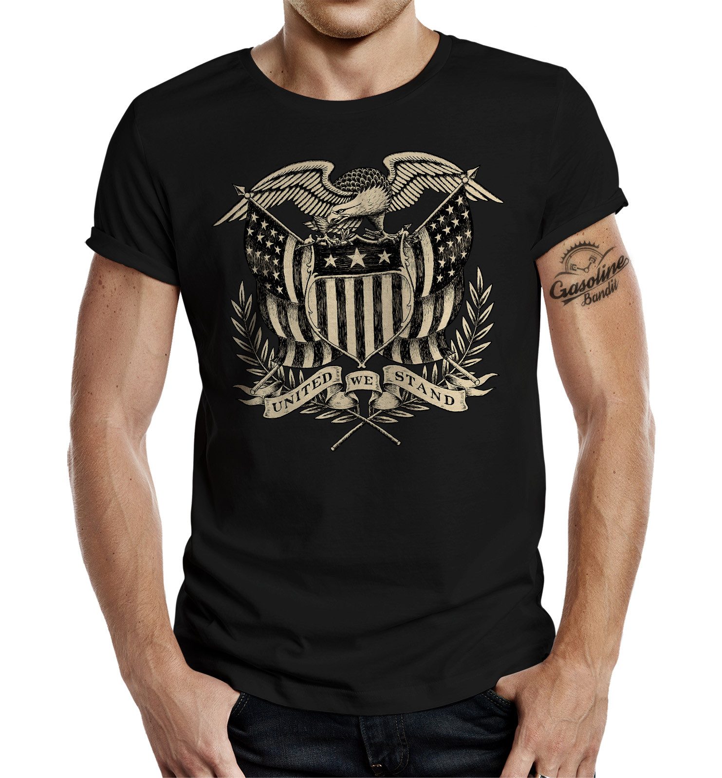 GASOLINE BANDIT® T-Shirt für US Fans: United We Stand
