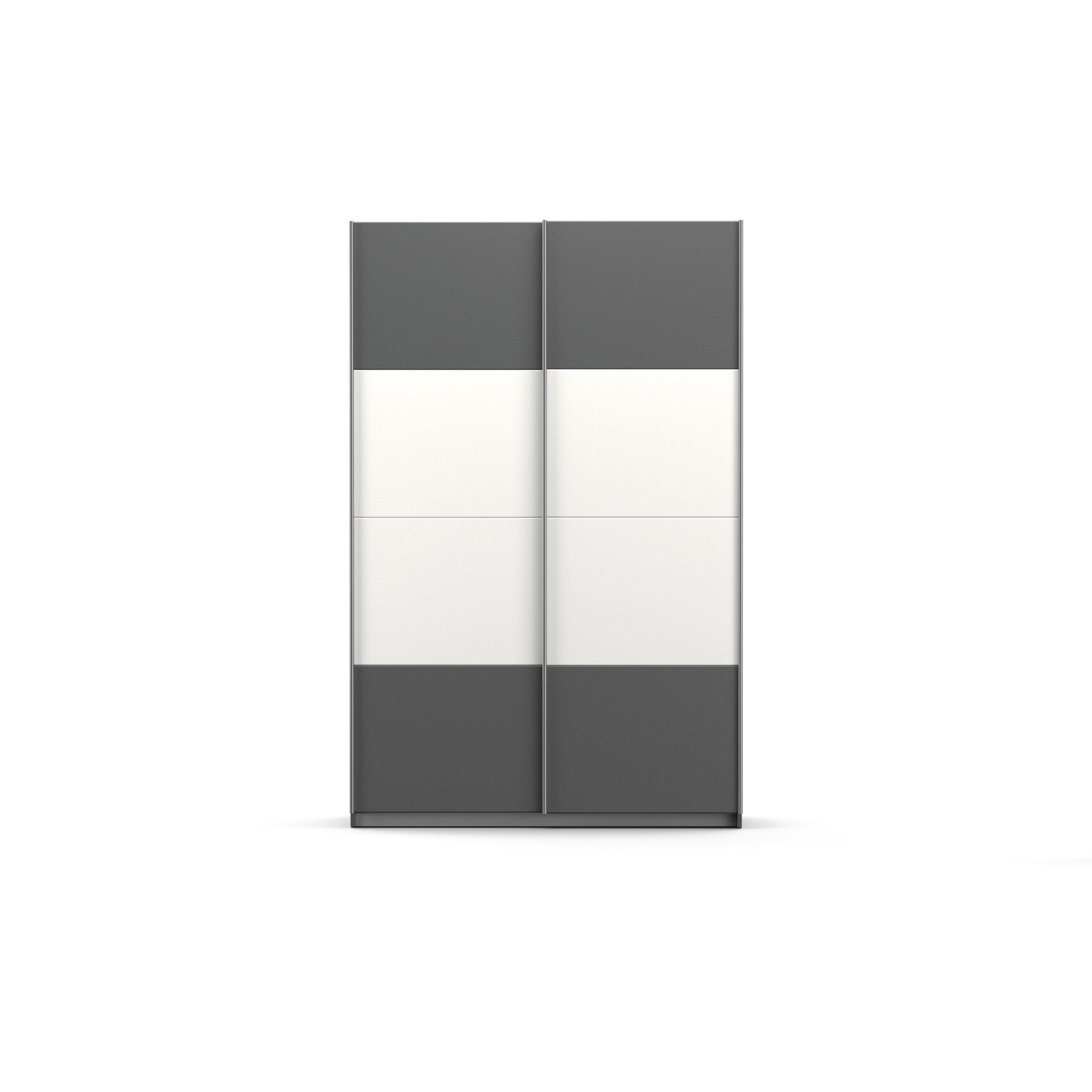 rauch Schwebetürenschrank Quadra Schlafzimmerschrank in vielen Breiten Kleiderschrank Garderobenschrank Schrank mit Glaselementen