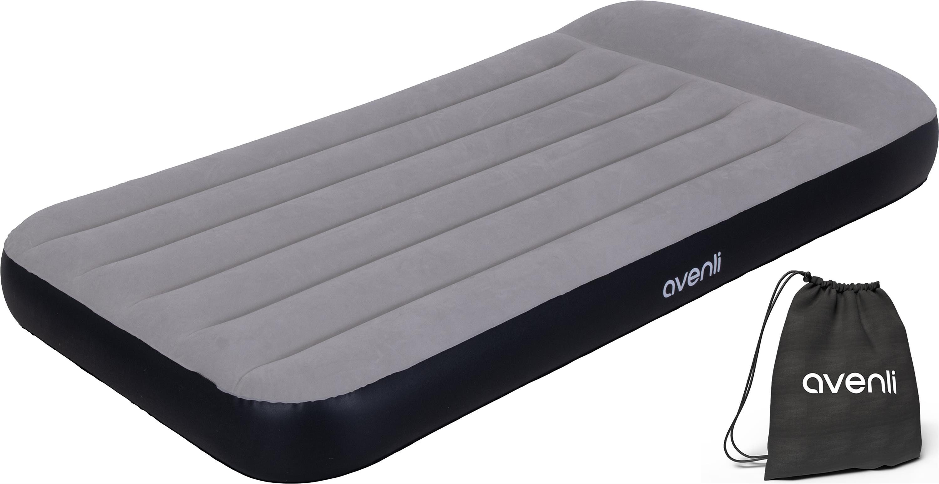 Avenli SUP-Finne Avenli selbstaufblasende Luftmatratze / Luftbett 191 x 99 x 30 cm mit (Einzelbett für eine Person, 1-St., elektrisch mit Pumpe und Tragetasche), mit beflockter Oberfläche