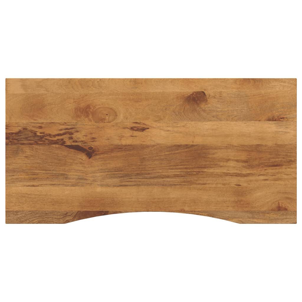 vidaXL Tischplatte Schreibtischplatte mit Aussparung 140x50x2,5cm Massivholz