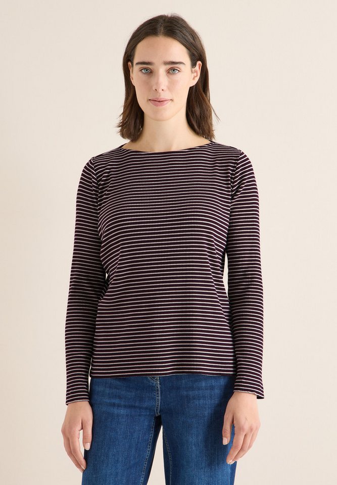 CECIL Langarmshirt mit U-Boot-Ausschnitt