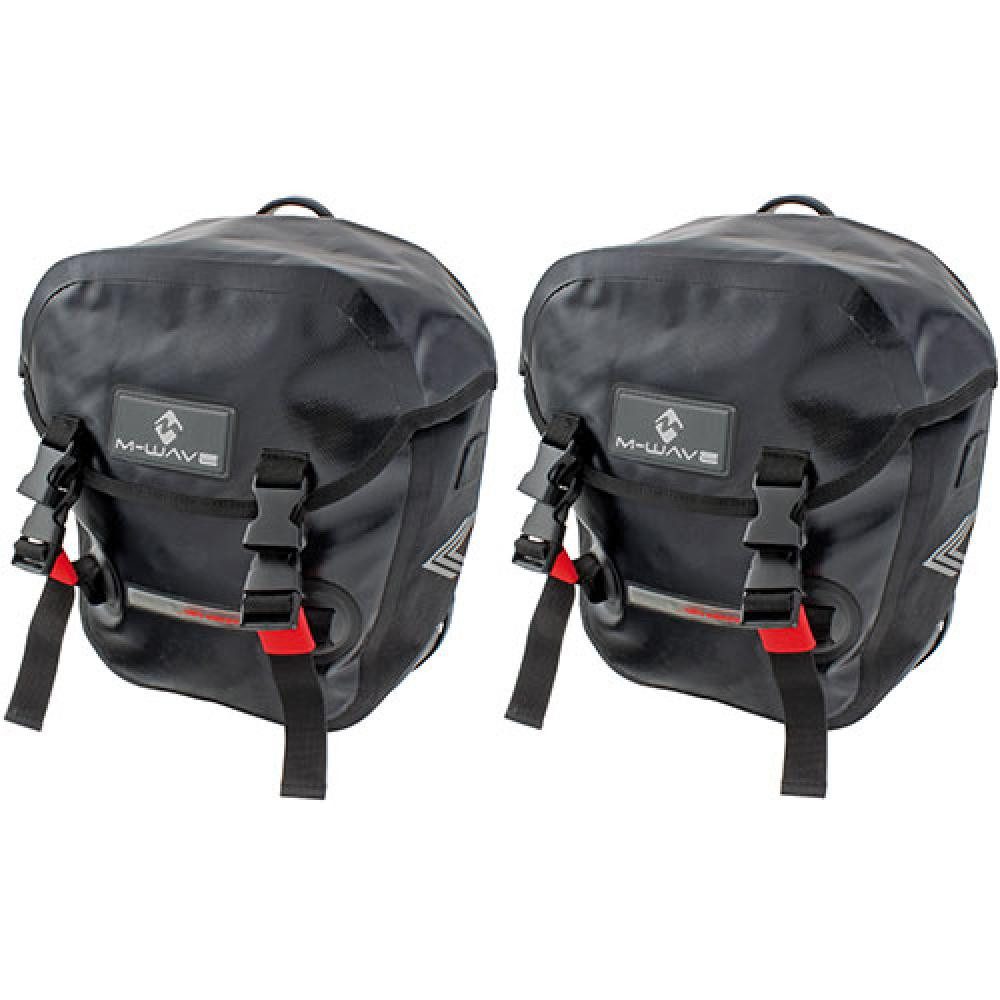 M-Wave Fahrradtasche M-Wave Fahrradtaschen MANITOBA Set - 2 Seitentaschen je 12,5 Liter, wa