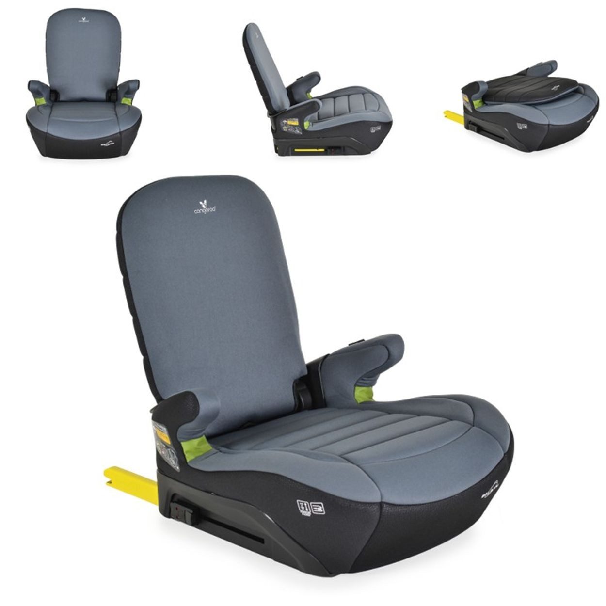 Cangaroo Kindersitzerhöhung Galaxy Isofix (125-150 cm), ab: 4, bis: 12, Gruppe 3, Rückenlehne, i-Size, klappbar, vorwärts gerichtet, schneller