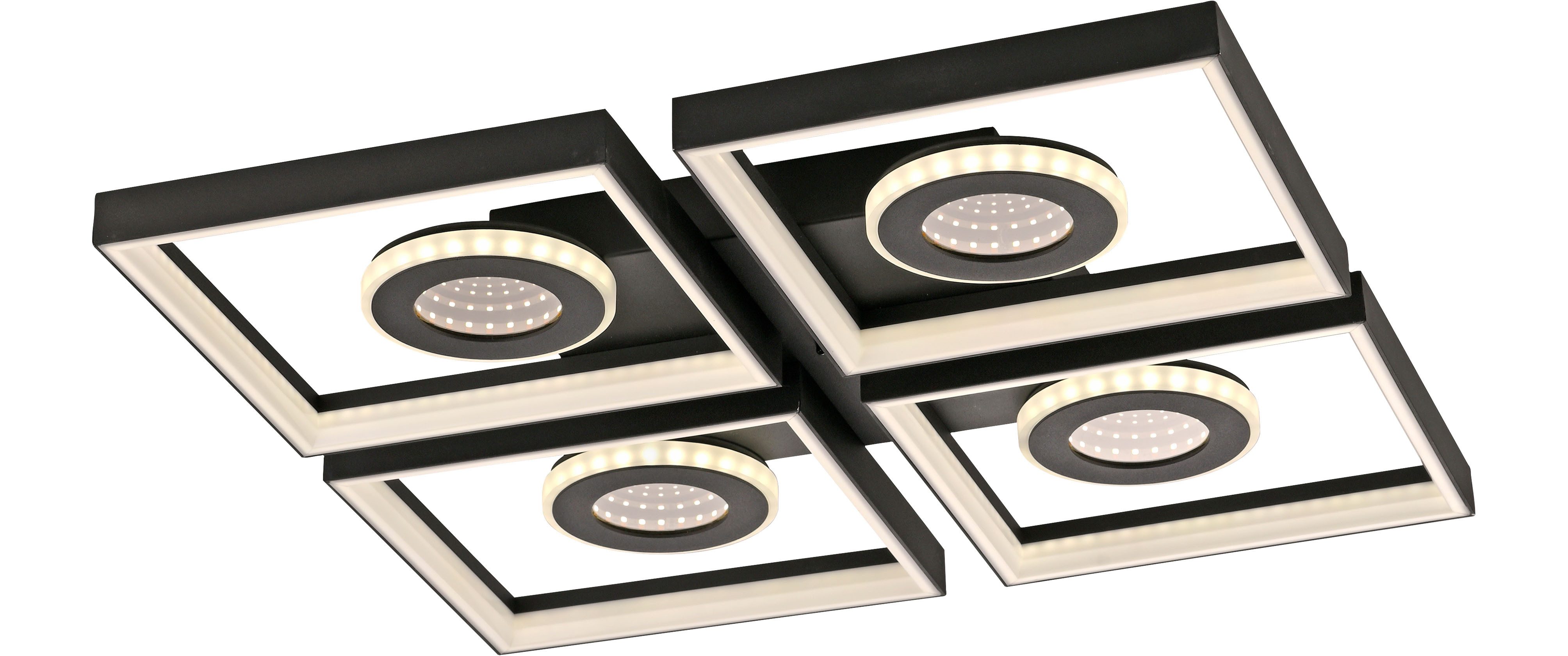 Paul Neuhaus Deckenleuchte TRAFORO, dimmbar über Fernbedienung, LED fest in günstig online kaufen