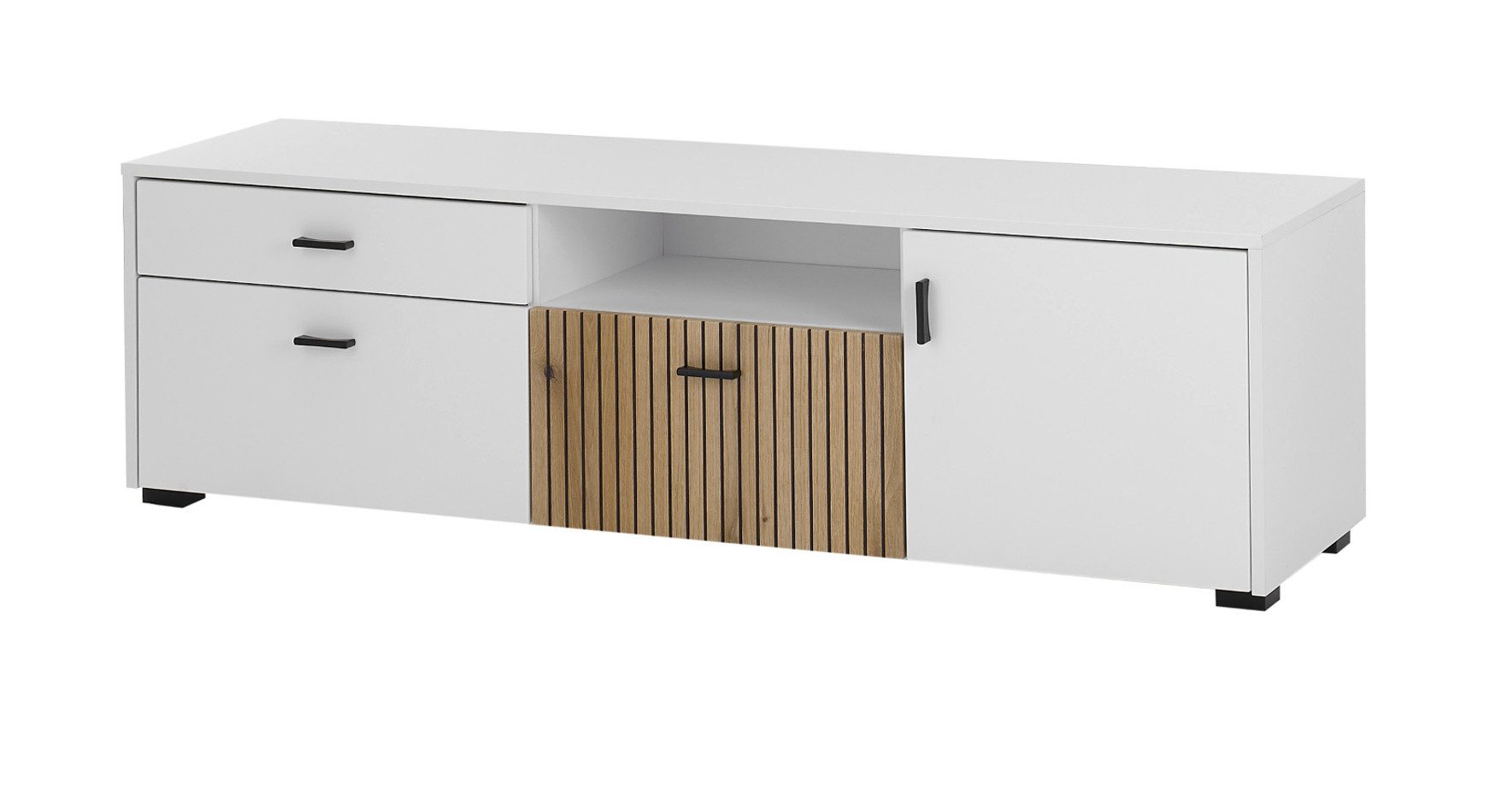 Furn.Design Lowboard Merced (TV Unterschrank in weiß mit Eiche, Breite 150 günstig online kaufen