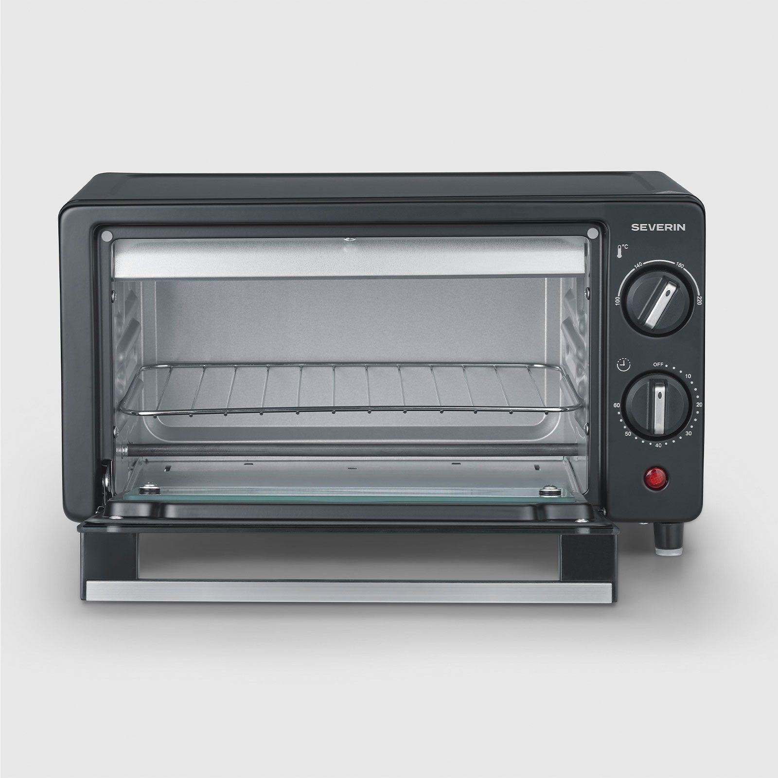 Severin Minibackofen TO 2062, Kompakter 9-Liter Toastofen mit Timer und Temperaturregelung