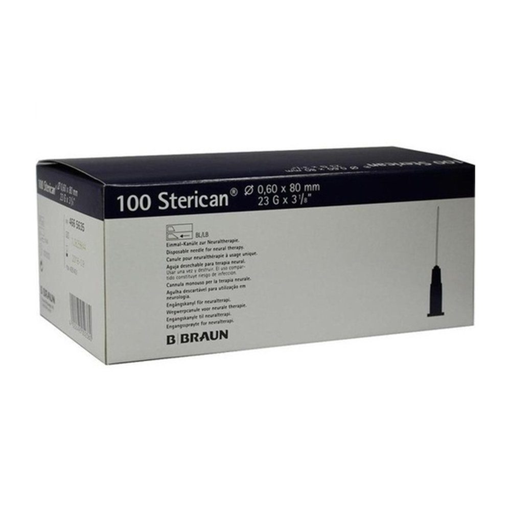 B. Braun Lanzetten STERICAN Kanülen 23 Gx3 1/5 0,6x80 mm, 100 Stück, 23,00G, 100 St.