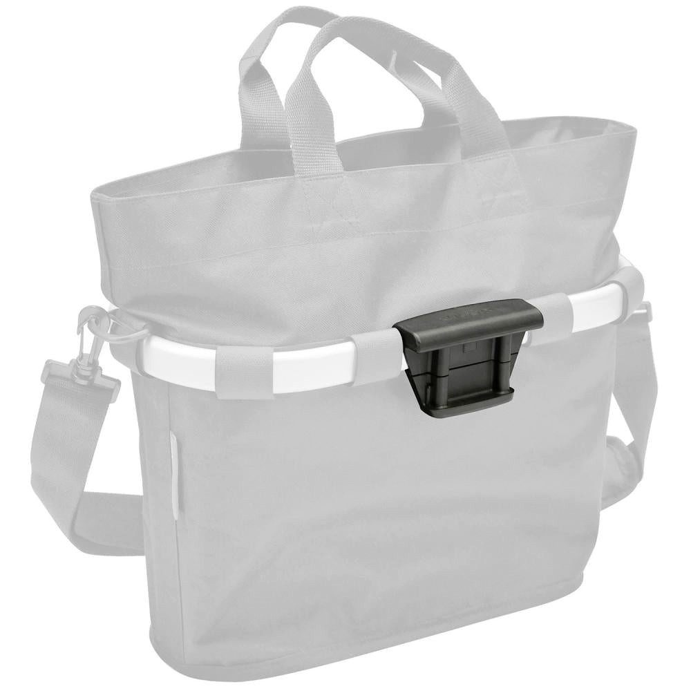 KlickFix Fahrradtasche KLICKfix City-Tasche Bikebasket oval Reisenthel grau 17,5 x B 31 x H 3