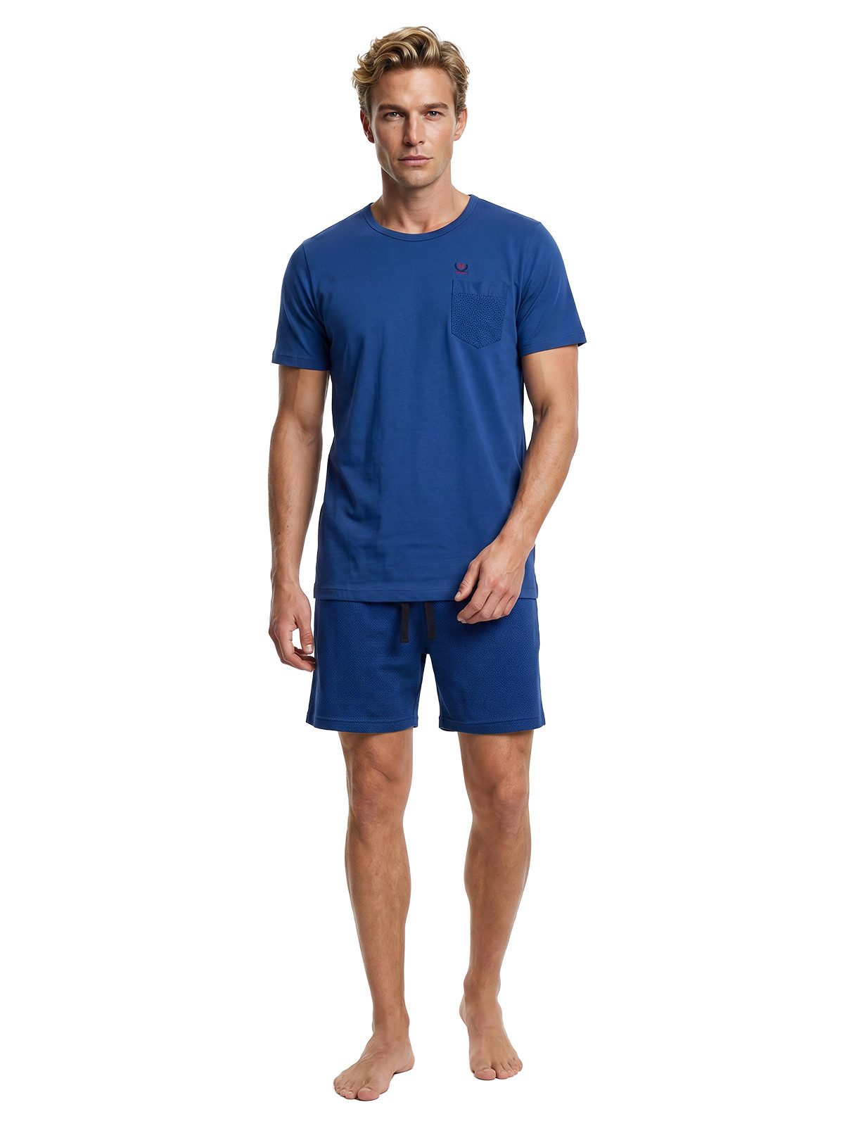 Henry Terre Shorty Paul Dreieck Print Pyjama Set Kurz - Design Shorts – Bild 2 von 5