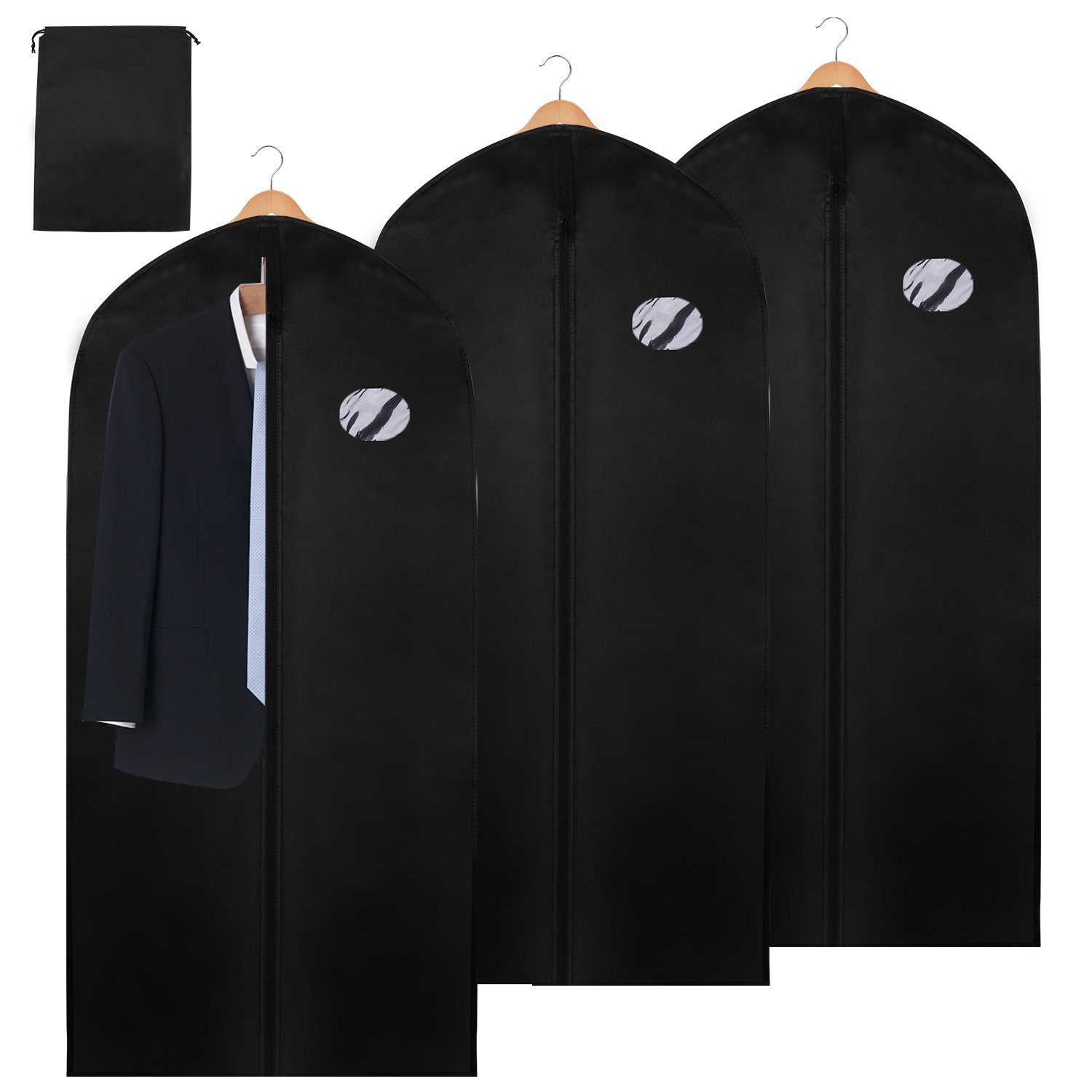 Lospitch Sitzsack Schuhtasche 3 3-5St. mit Schutzhülle Kleidersack Kleiderhülle Größen