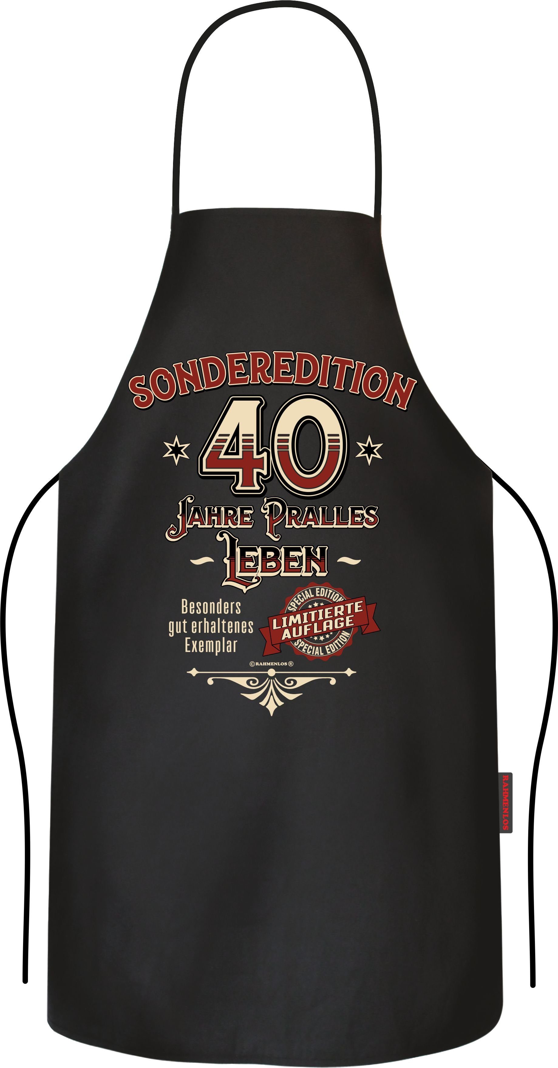 Grillschürze Küchenschürze als Geschenk zum 40. Geburtstag: Sonderedition 40 Jahre