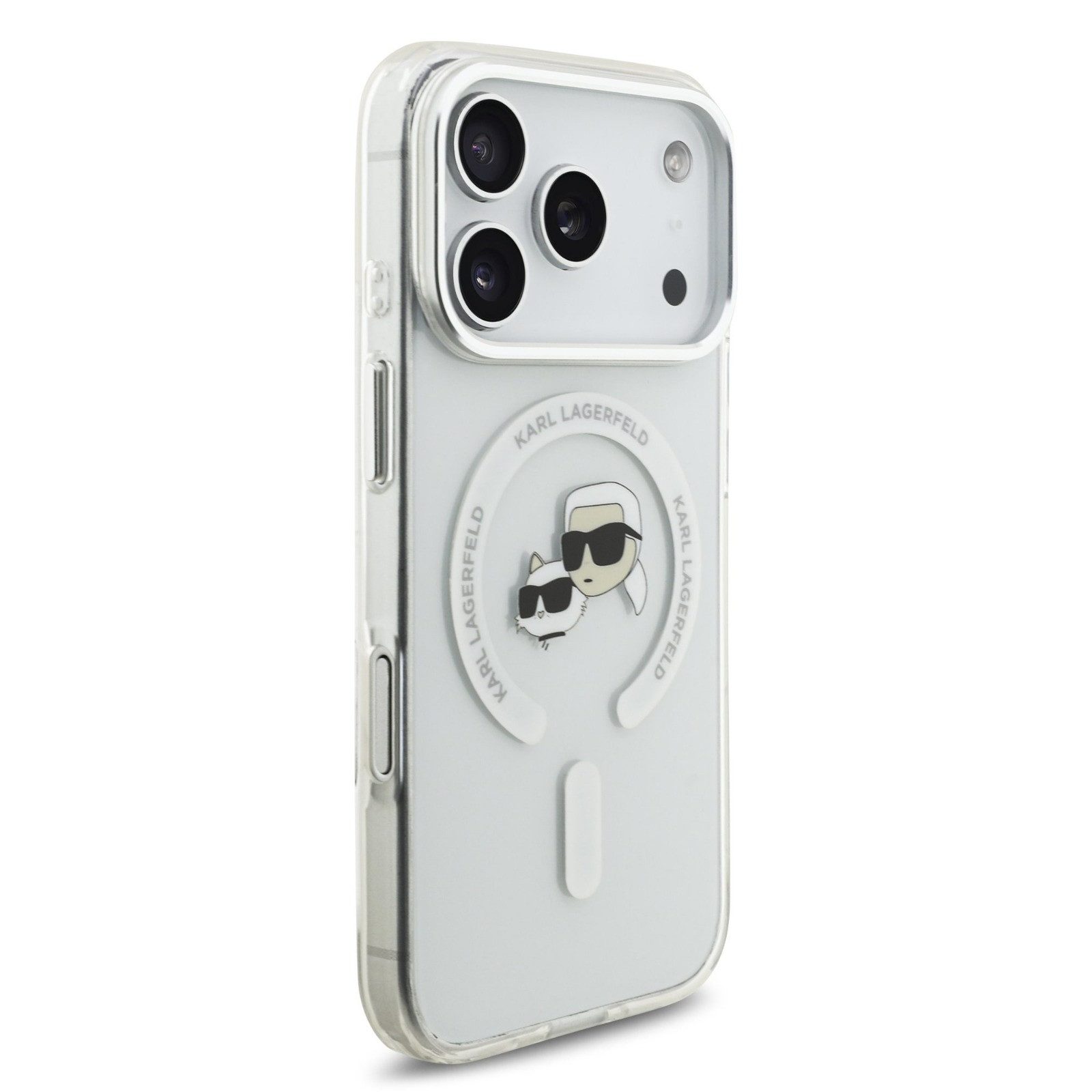 KARL LAGERFELD Handyhülle Case MagSafe iPhone 17 Pro Kunststoff Karl Katze transparent 6,3 Zoll, Kantenschutz – Bild 4 von 5