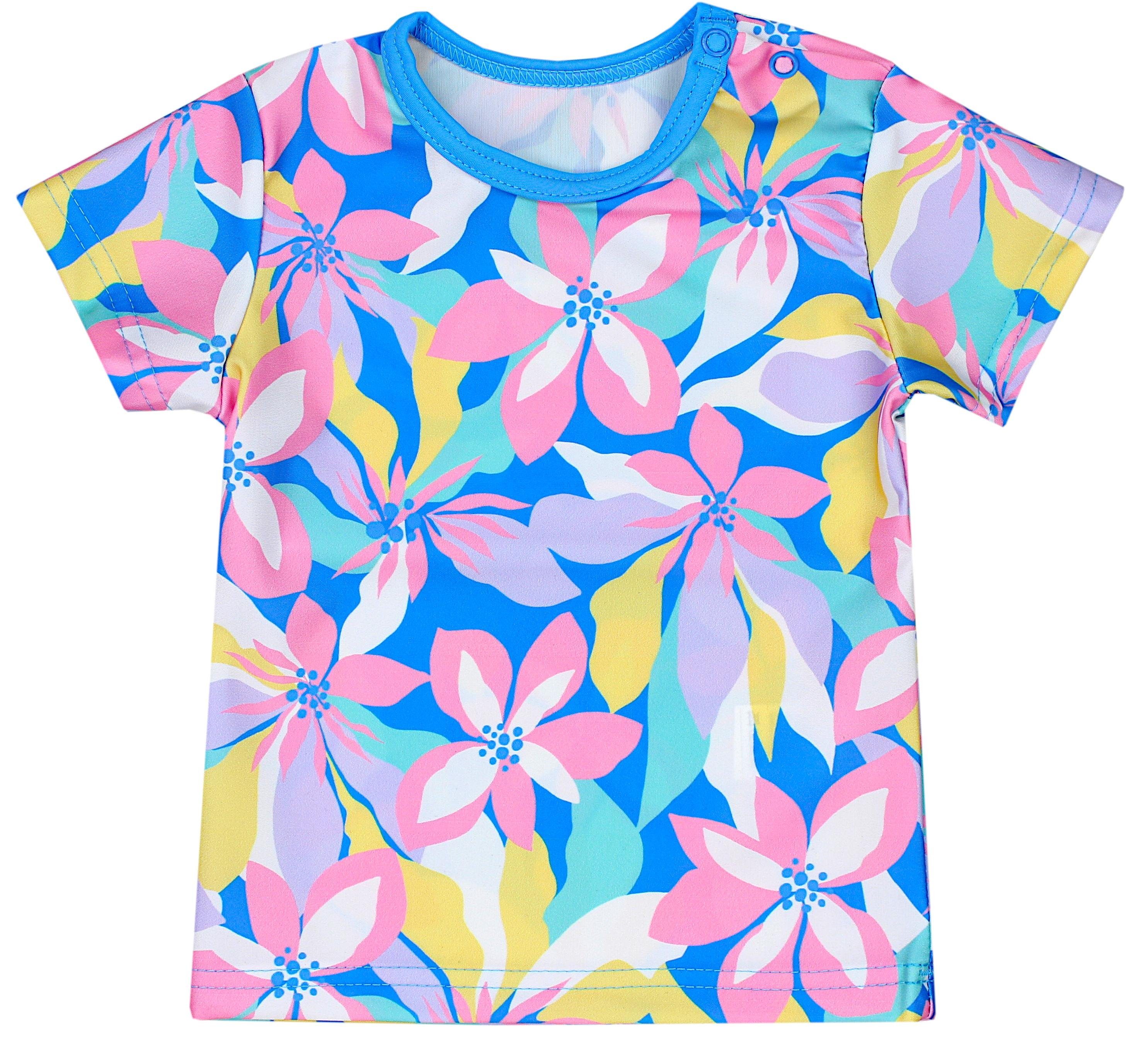Shirt Rosa / / / Badeanzug Kinder Set Aquarti Gelb Blumen Mädchen Baby Badehose Zweiteiler UV-Schutz Blau Badeanzug