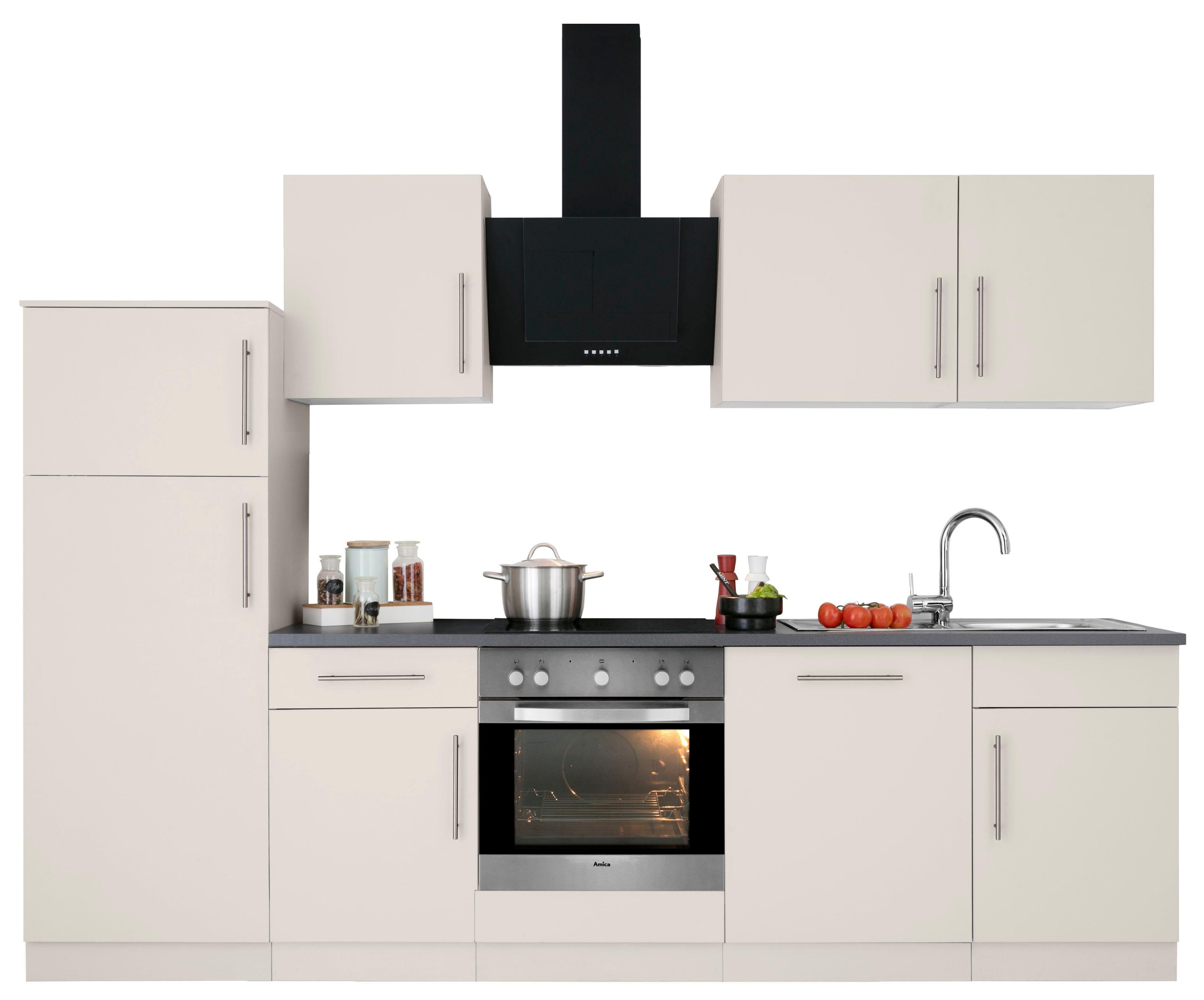 wiho Küchen Küchenzeile Cali, mit E-Geräten, Breite 280 cm