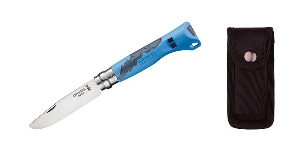 Opinel Taschenmesser Opinel No 07, Kindermesser OUTDOOR JUNIOR, verschiedene Farben, (Mein erstes Schnitzmesser von Opinel), Kinder-Schnitzmesser mit abgerundeter Klingenspitze