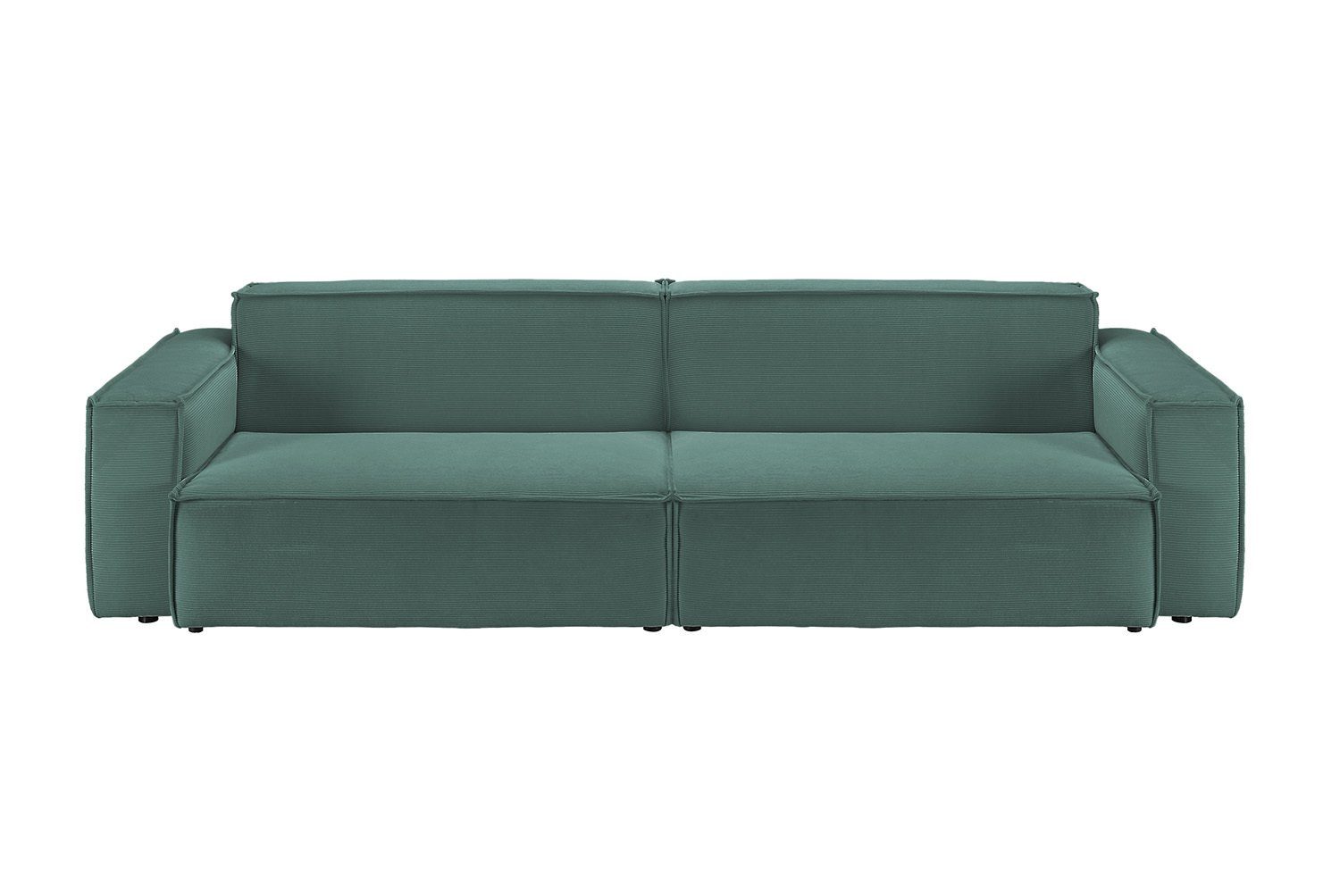 KAWOLA Sofa SAMU, Feincord 2-Sitzer od. 3-Sitzer versch. Farben grün