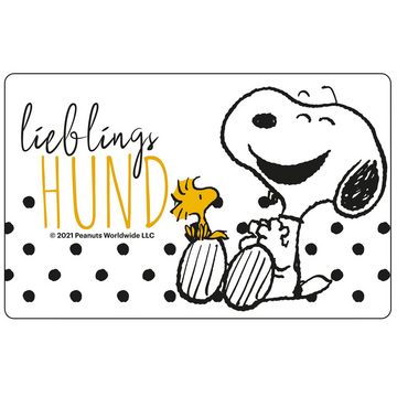 United Labels® Lunchbox The Peanuts Brotdose - Lieblings Hund mit Trennwand Schwarz, Kunststoff (PP)