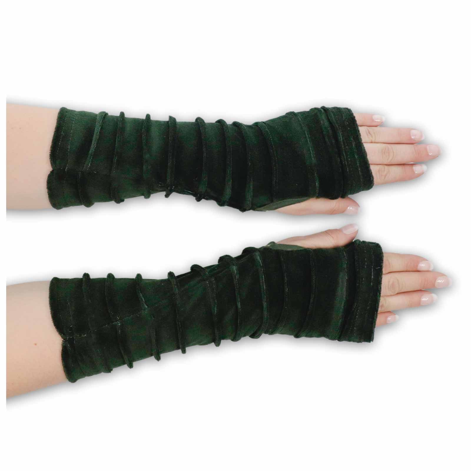 KUNST UND MAGIE Armstulpen Kunst und Magie Samt Armstulpen Stulpen Handwärmer Handschuhe Boho