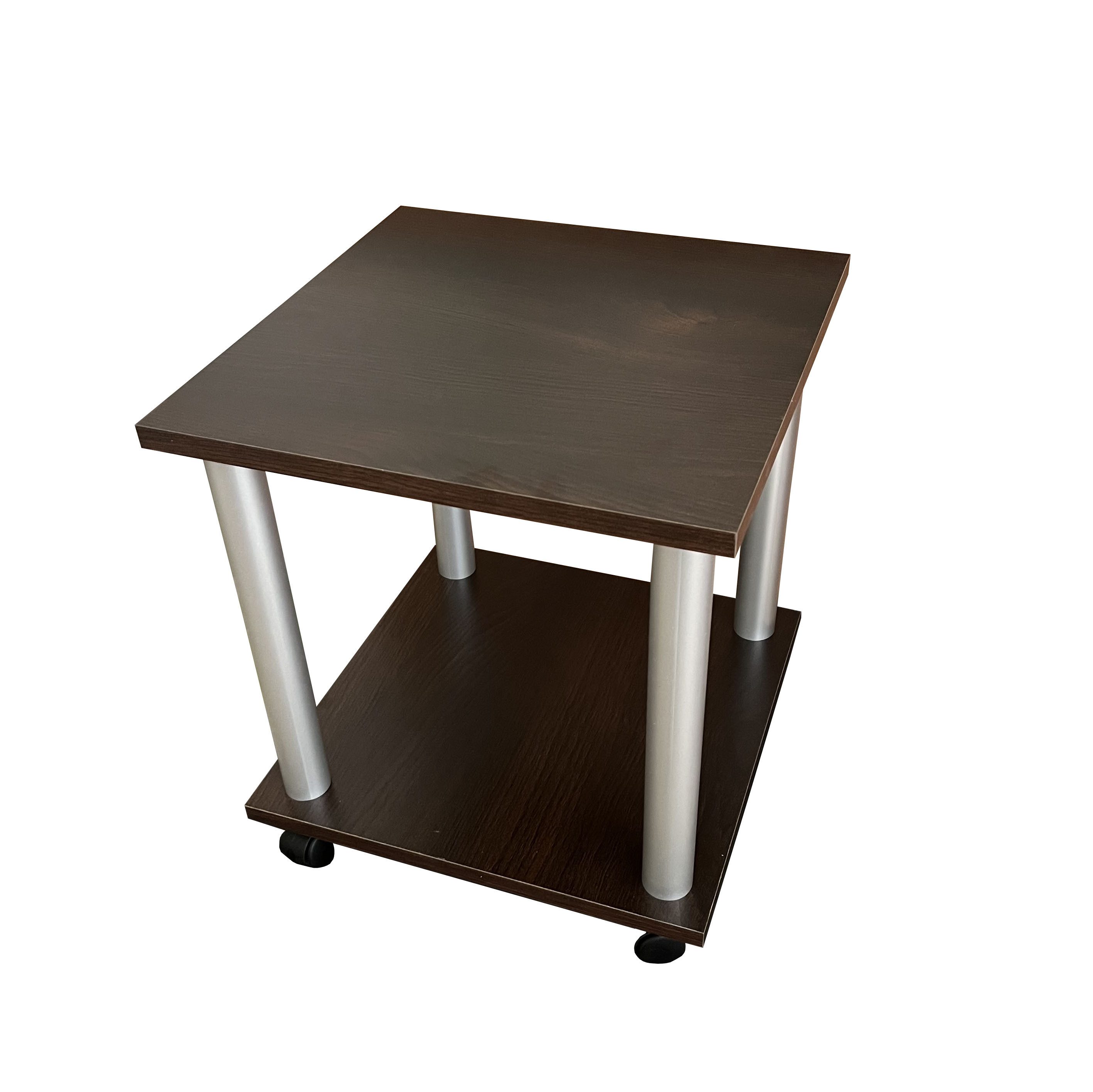 moebel-store24 Couchtisch Nico, auf Rollen, Noce Nachbildung, quadratisch