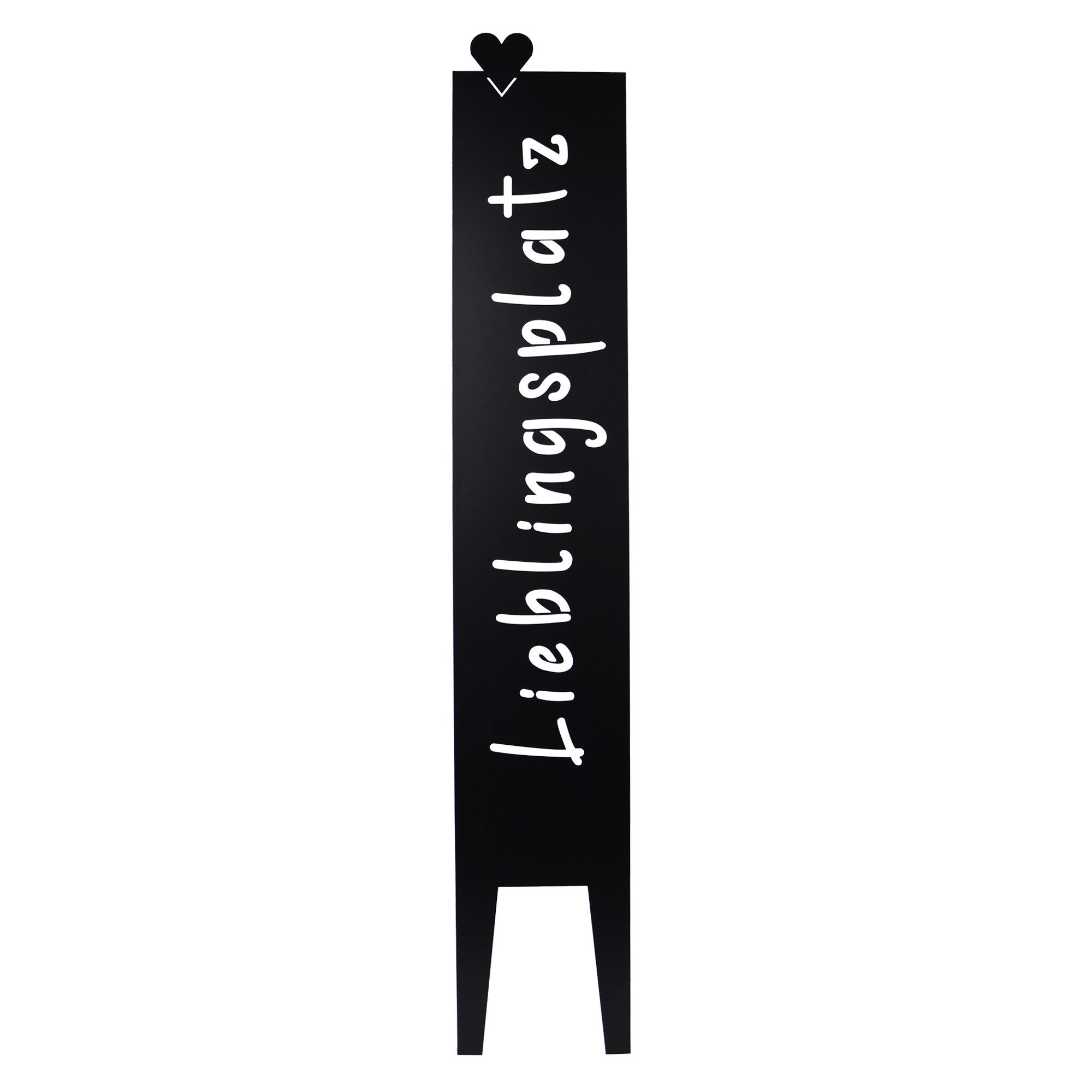 UNUS GARDEN Gartenstecker Gartenstecker groß Schild Lieblingsplatz Metallschild (1-St., ca. 115 x 19,5 cm (HxB) - Schwarz) Gartenschild Dekospruch Deko Lieblingsplatz