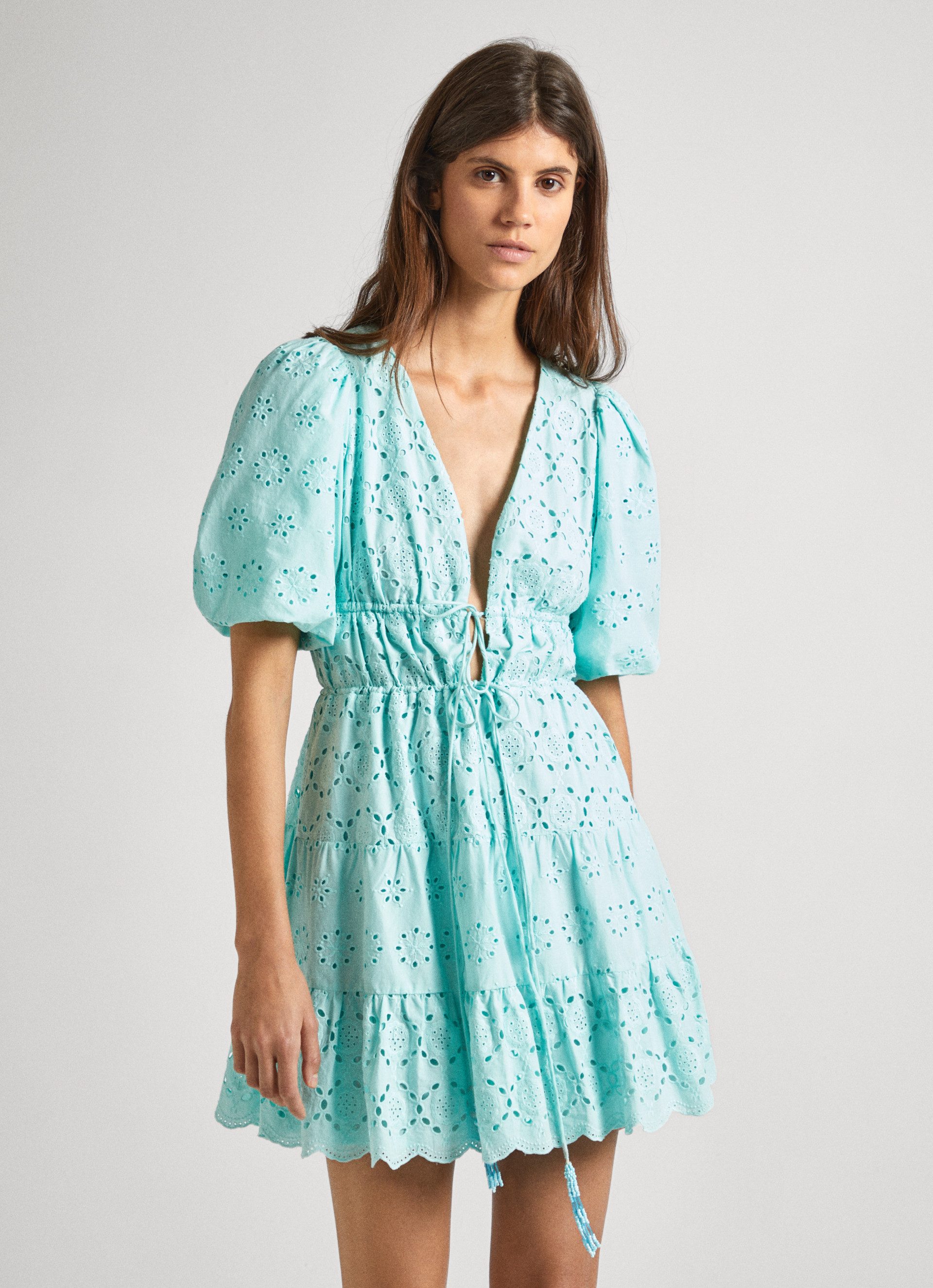 Pepe Jeans Sommerkleid DELIA mit Lochstickereien