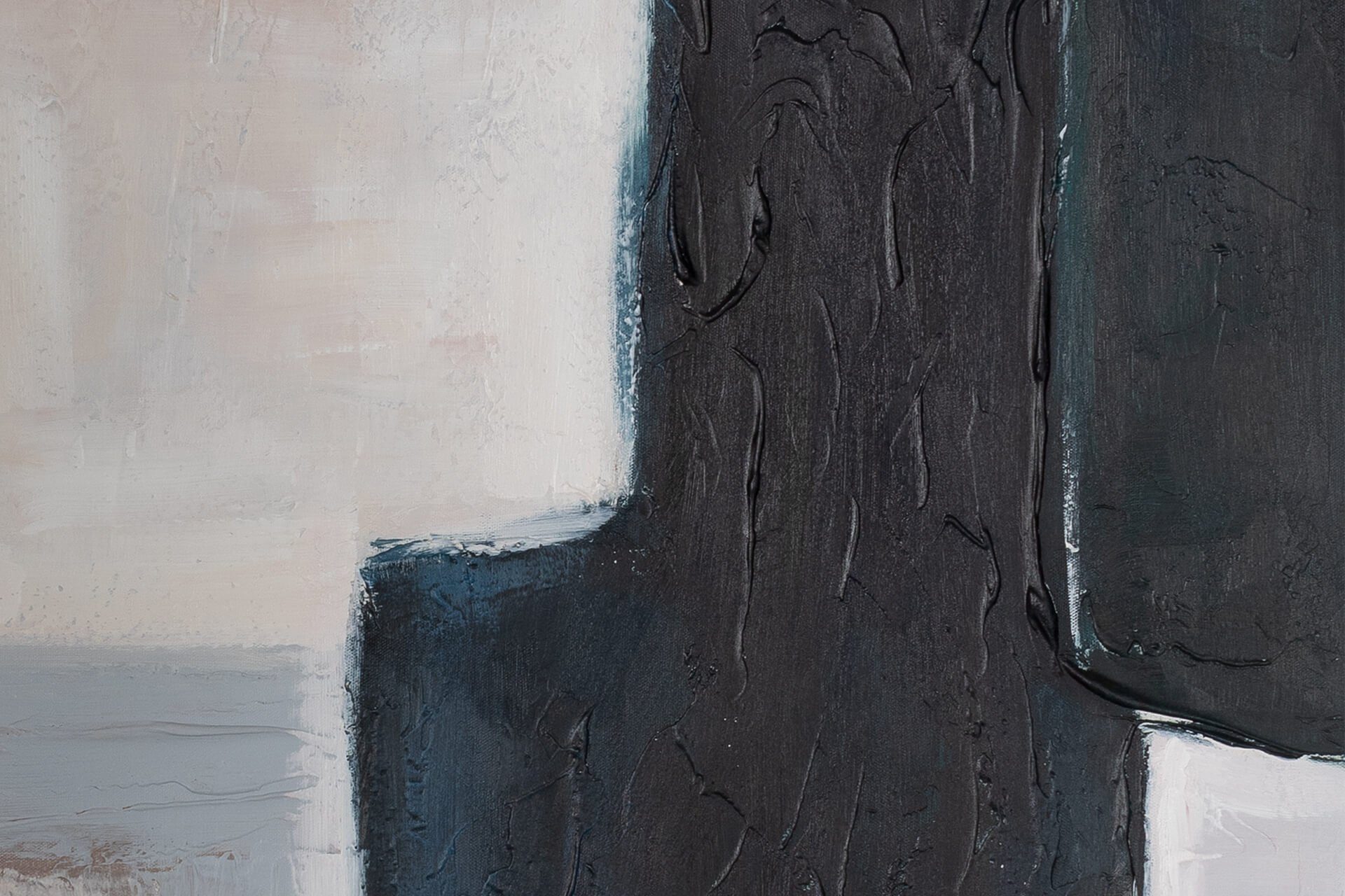KUNSTLOFT Gemälde Black to Dunes cm, Wandbild 75x100 100% Wohnzimmer Leinwandbild HANDGEMALT