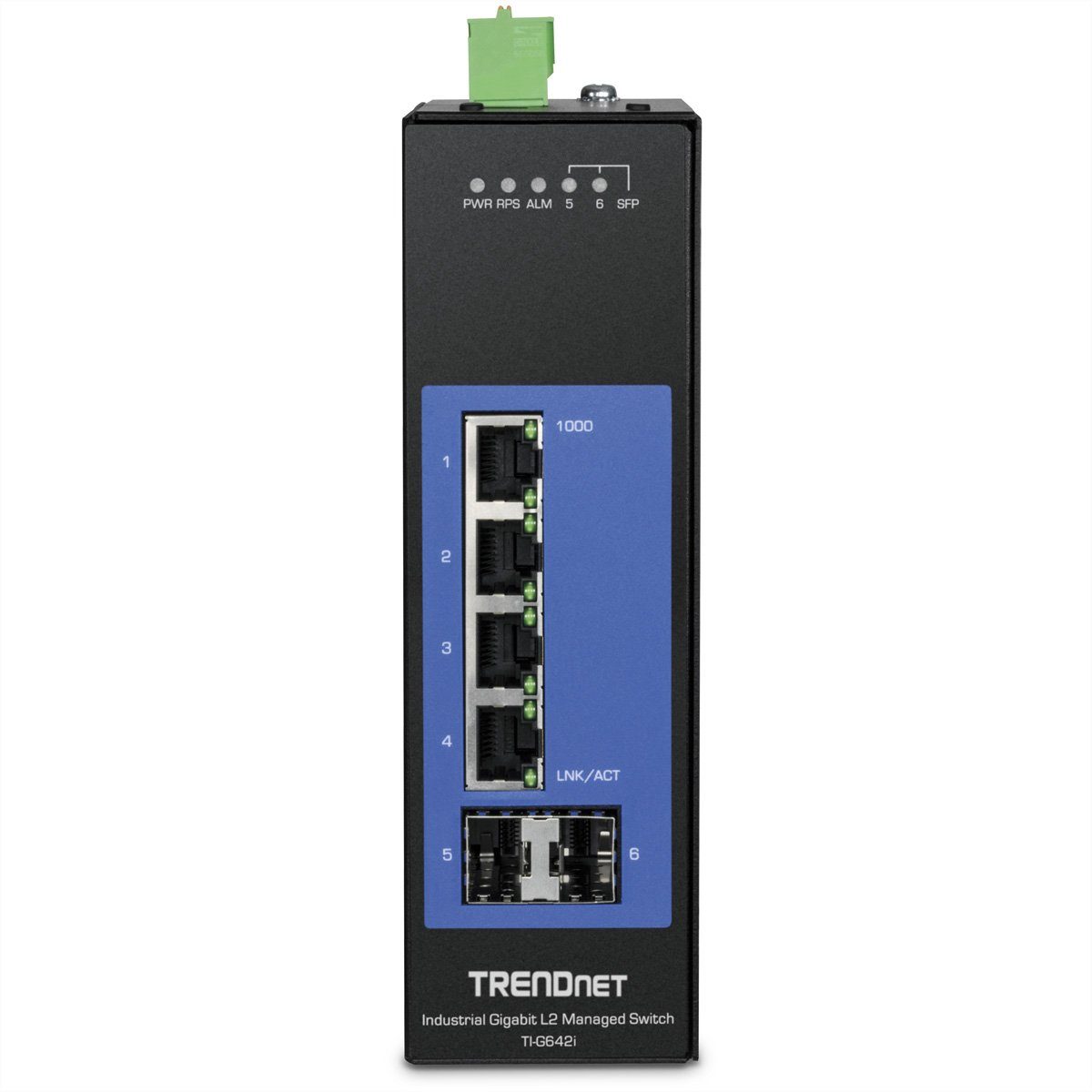 Switch Netzwerk-Switch Industrial L2 6-Port Gigabit Trendnet DIN-Rail TI-G642i