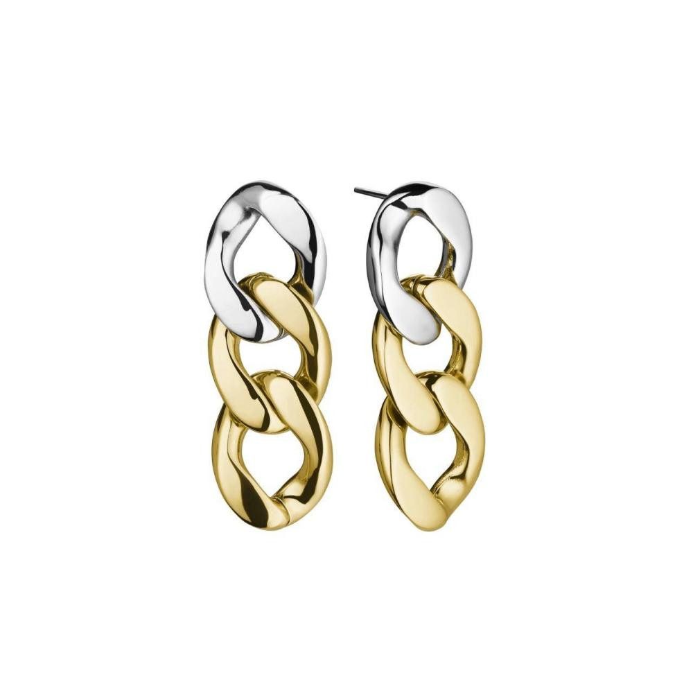 ROSEFIELD Ohrring-Set ROSEFIELD Ohrringe Bicolor Kette Gold Silber Edelstahl