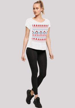 F4NT4STIC T-Shirt Christmas Pinguin Muster Print