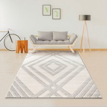 Teppich »Enni«, andas, rechteckig, Höhe: 13 mm, weicher Kurzflor, modern, pflegeleicht, leichter Glanz, geometrisch