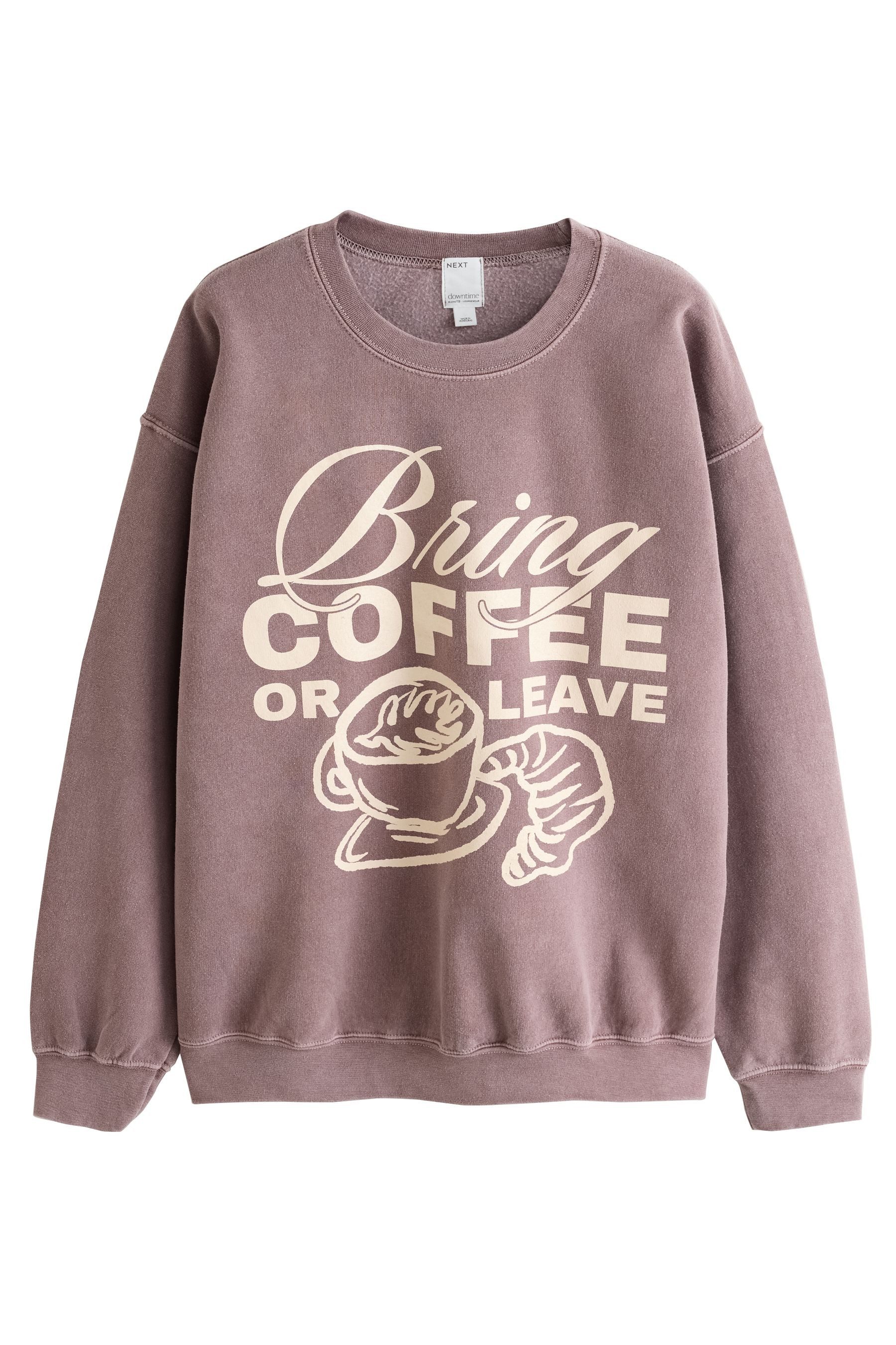 Next Sweater Sweatshirt mit Schriftzug „Coffee“ (1-tlg)