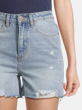 AÈROPOSTALE Jeansshorts (1-tlg) Fransen, Stickerei