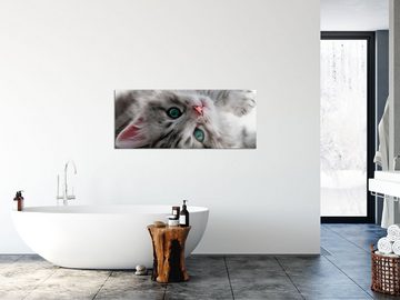 Pixxprint Glasbild Süßes Katzenbaby, Süßes Katzenbaby (1 St), Glasbild aus Echtglas, inkl. Aufhängungen und Abstandshalter