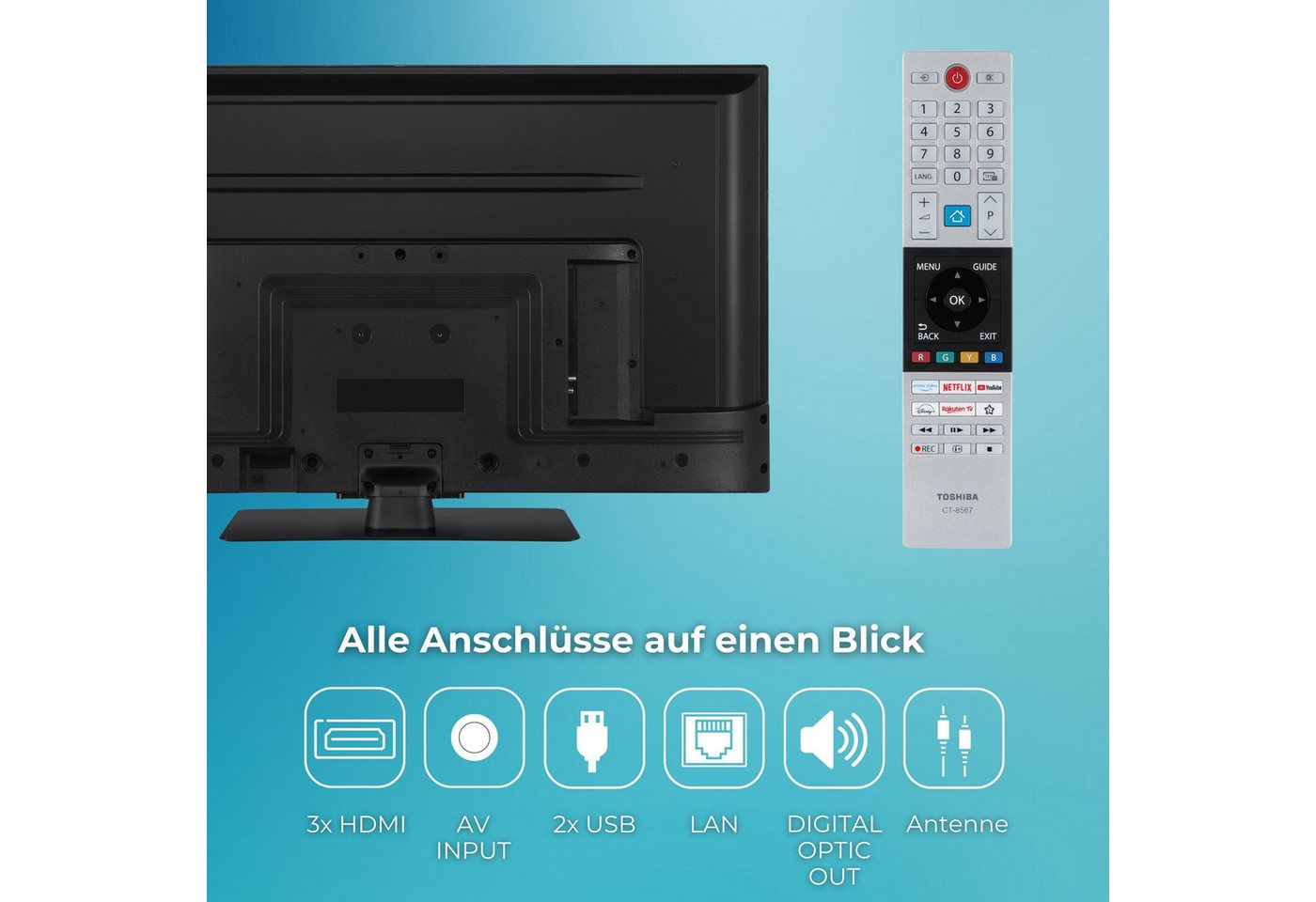 Toshiba 43UV3463DA LCD-LED Fernseher (10... Toshiba 43UV3463DA LCD-LED Fernseher (10...