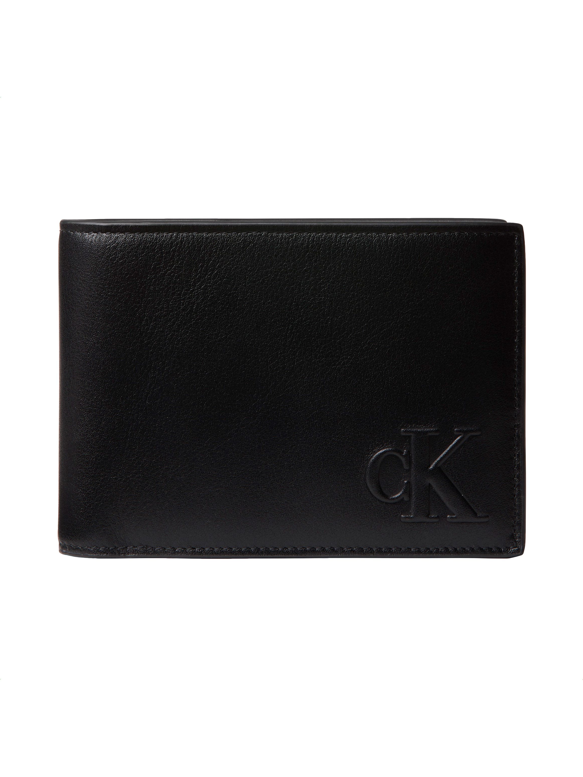 Calvin Klein Geldbörse BOLD CK Trifold, Unisex Geldbeutel, Portemonnaie mit CK-Logo