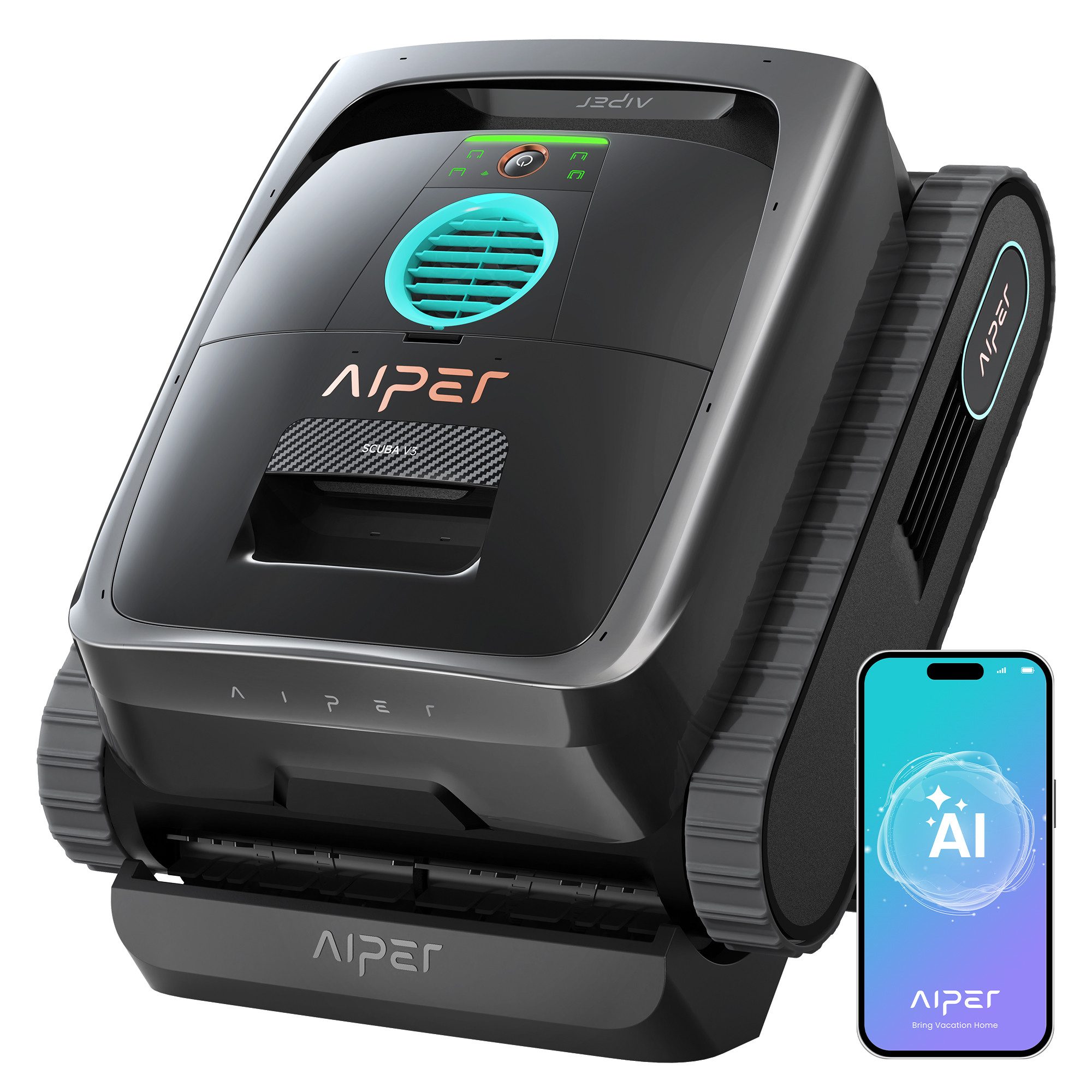 Aiper Poolroboter Scuba V3 Poolroboter für Boden & Wände mit KI, (1-St)