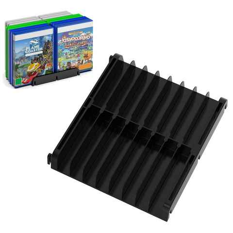 Tadow PS5-Spiel-Disc-Aufbewahrungsregal, Disc-Aufbewahrung, CD-Hülle PlayStation 5-Controller (Spielehüllenhalter, kompatibel mit PS5/XBOX/SWITCH-Spiel-Discs)