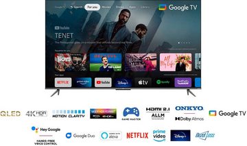 TCL 50C631X2 QLED-Fernseher (126 cm/50 Zoll, 4K Ultra HD, Smart-TV, Google TV, HDR Premium, Dolby Atmos, HDMI 2.1, Metallgehäuse, ONKYO-Sound)