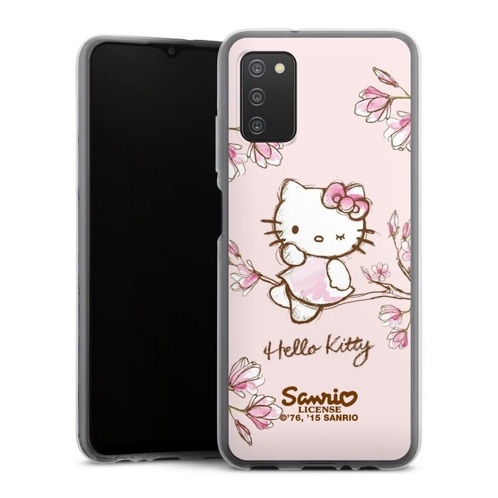 DeinDesign Handyhülle Hello Kitty Fanartikel Hanami Hello Kitty - Magnolia Samsung Galaxy A03s Silikon Hülle Bumper Case Handy Schutzhülle